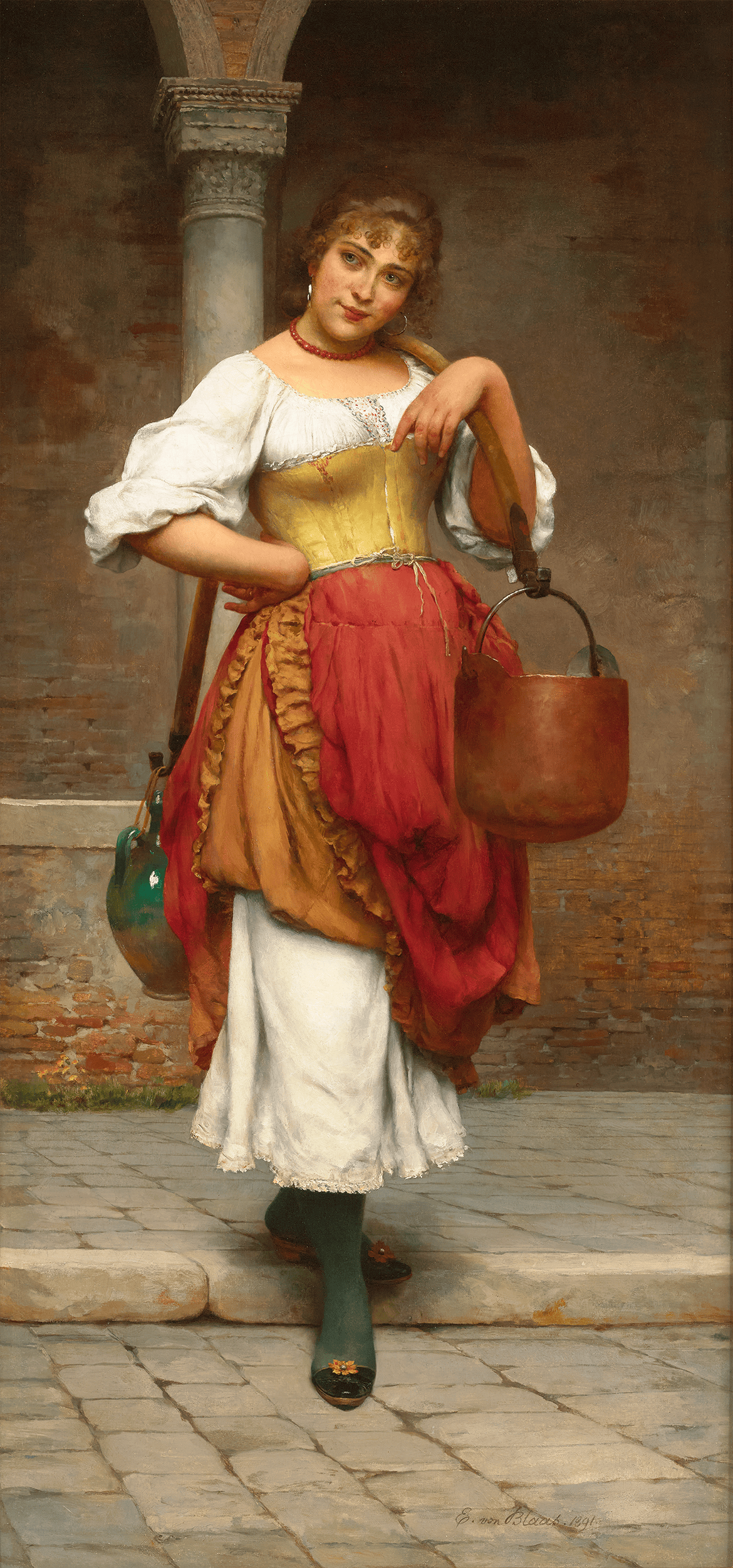 The Water Carrier by Eugen von Blaas