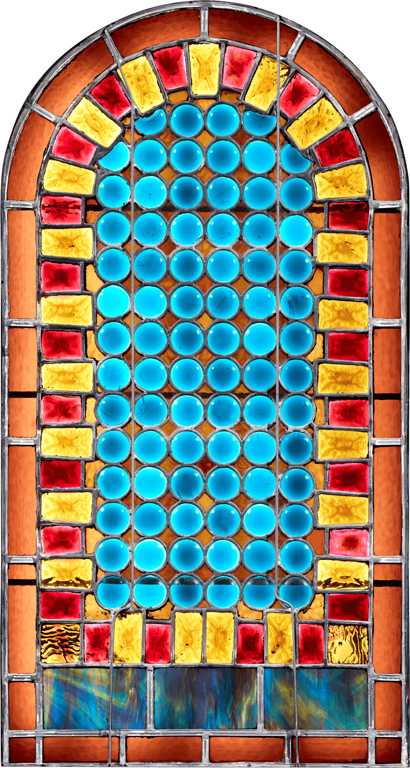 Blue Circles Stained Glass Window by John La Farge