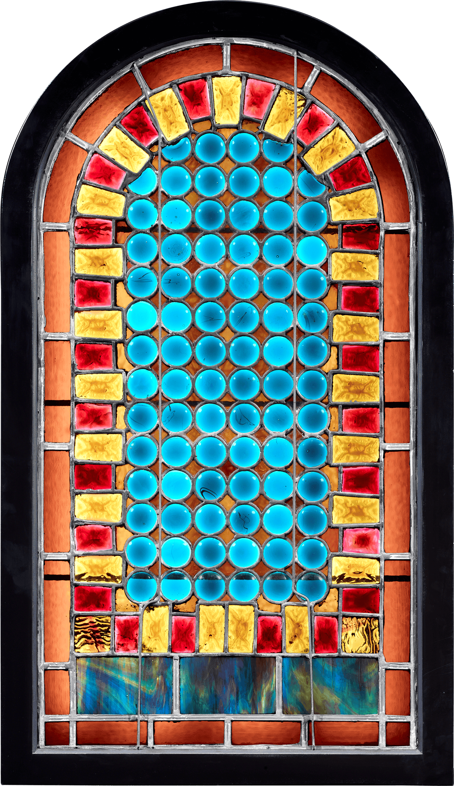 Blue Circles Stained Glass Window by John La Farge