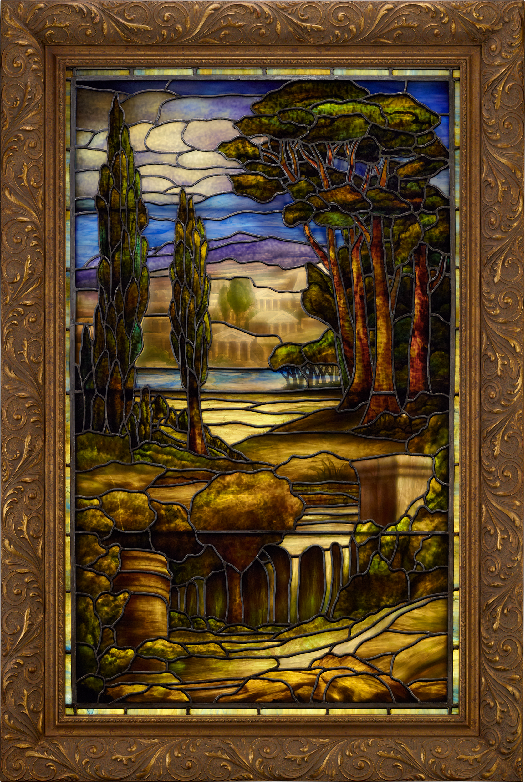Tiffany Studios City in the Sky Window