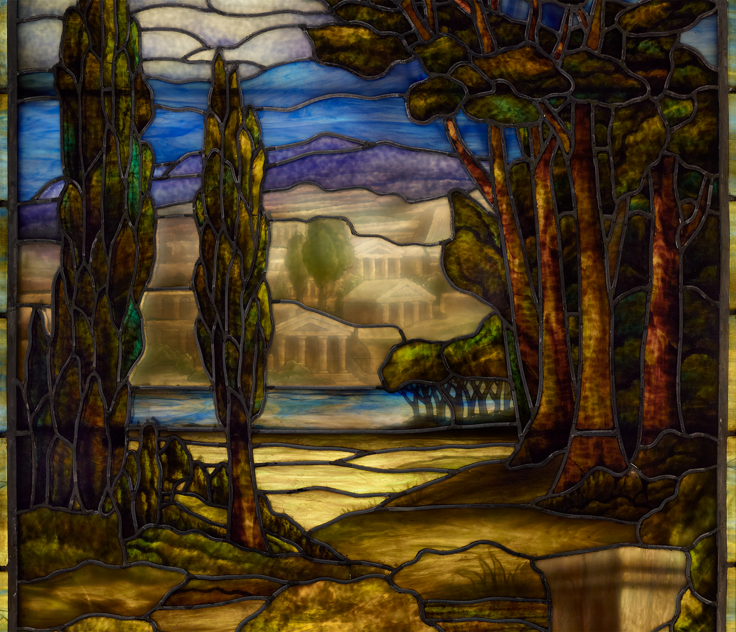 Tiffany Studios City in the Sky Window