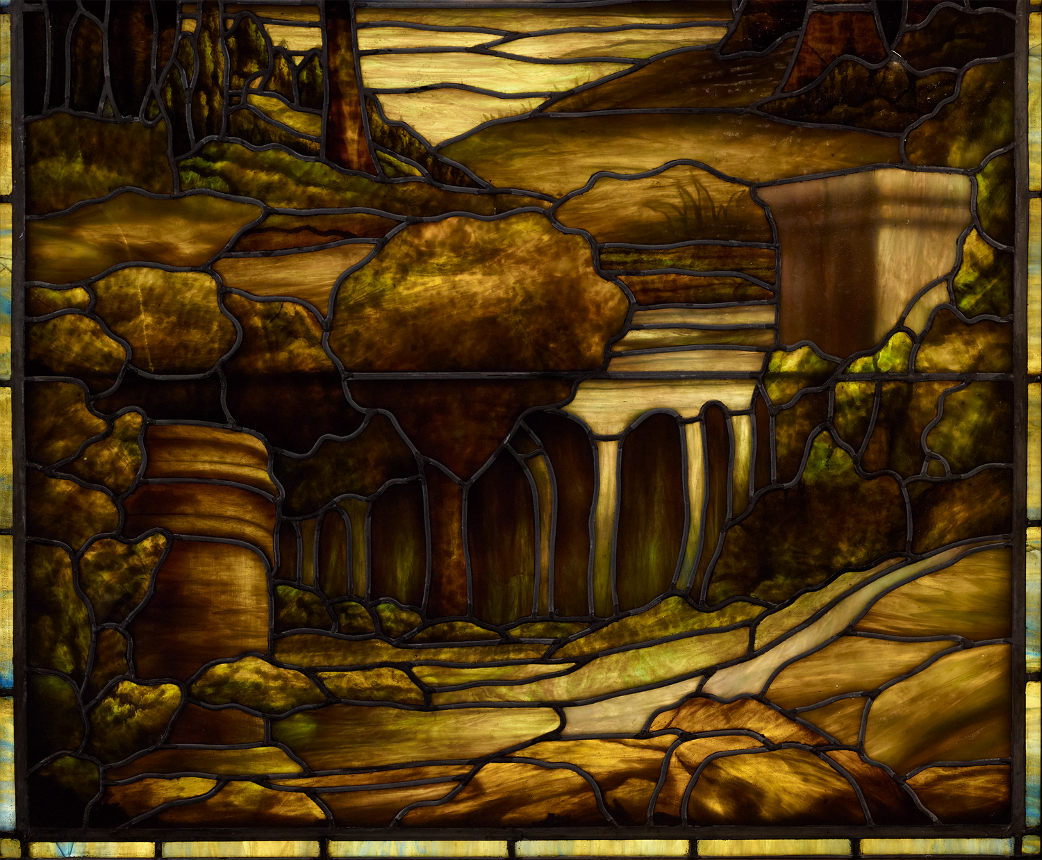 Tiffany Studios City in the Sky Window