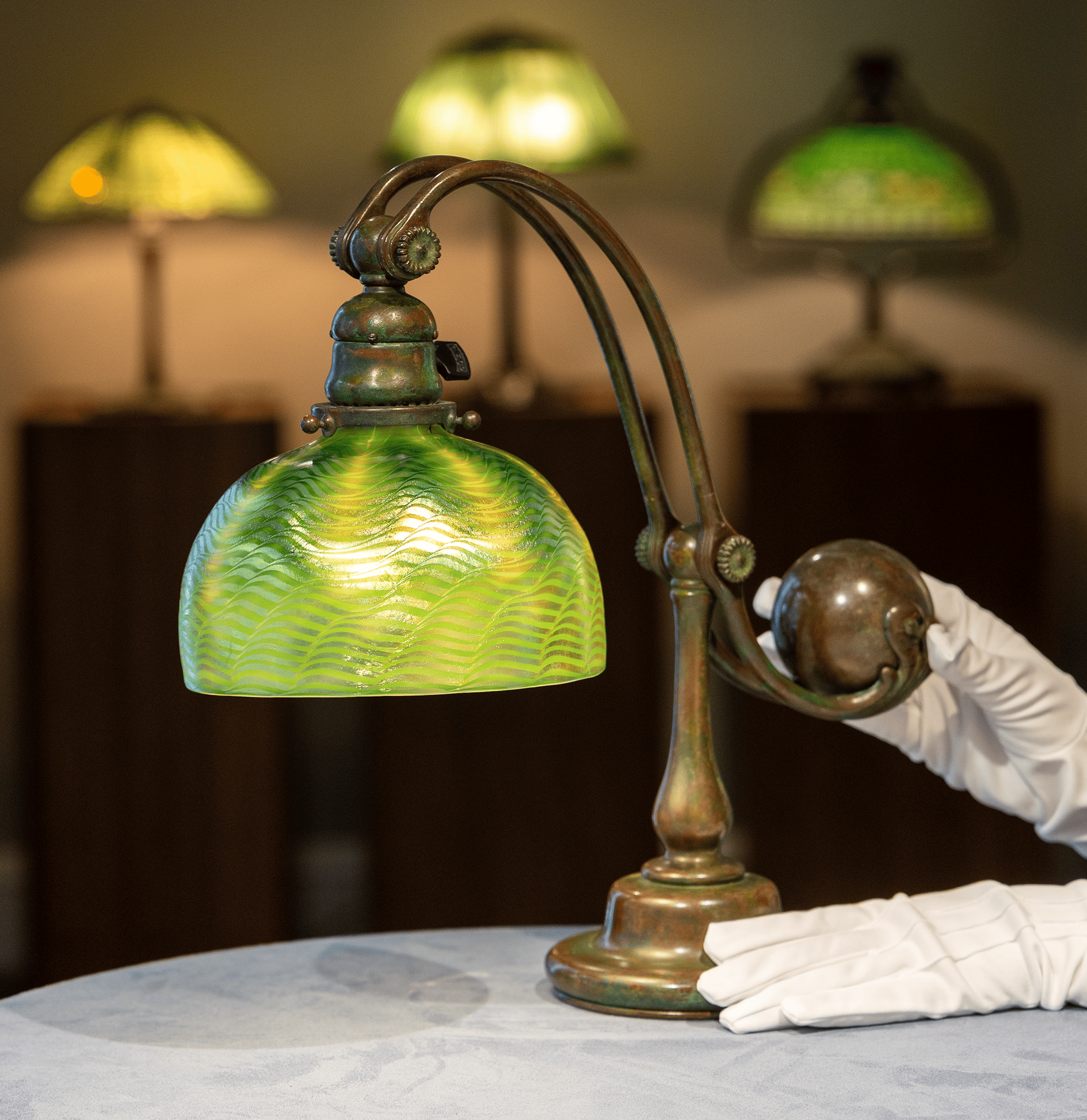 Tiffany Studios Counterbalance Desk Lamp