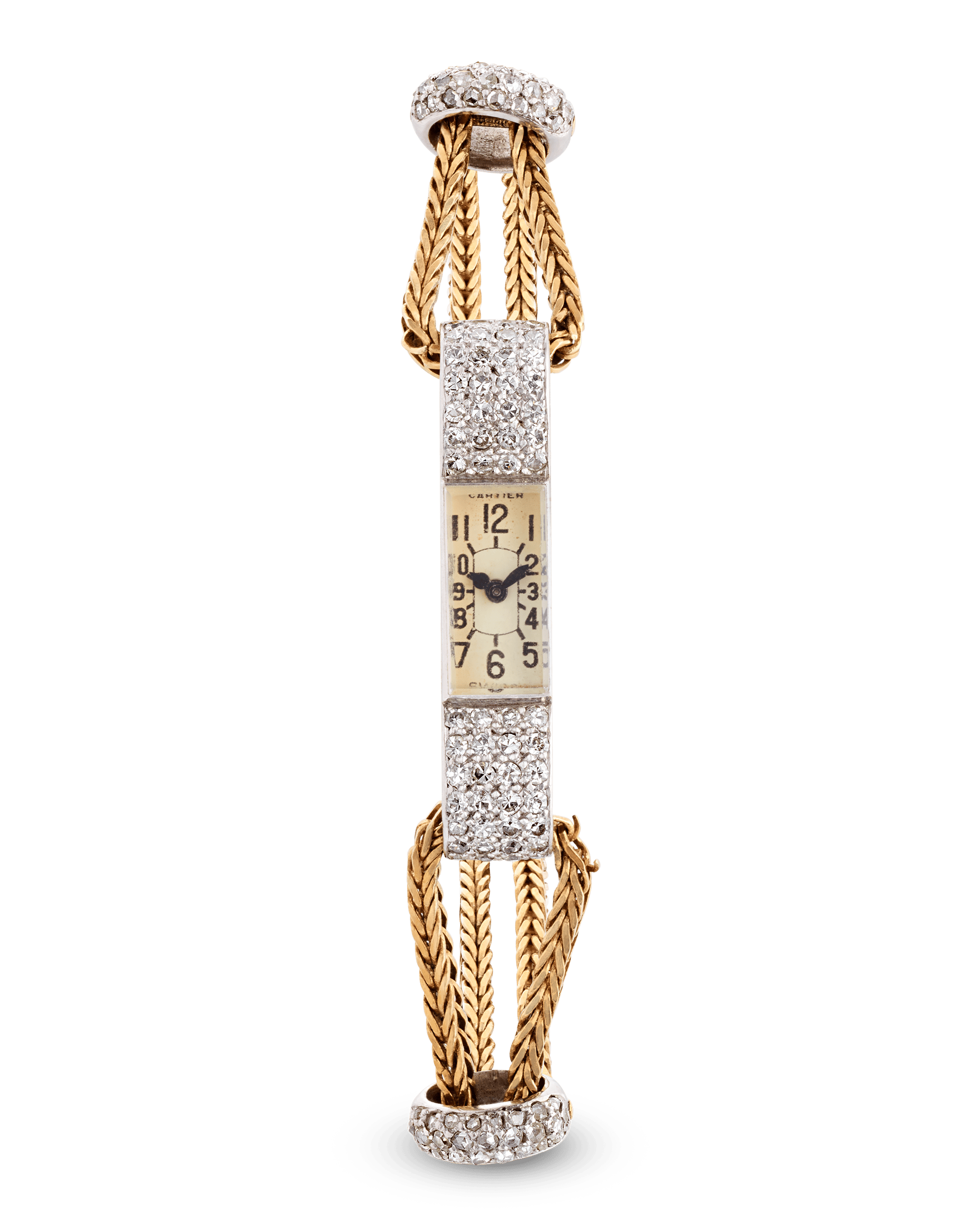 Art Deco Diamond and Gold Cartier Watch