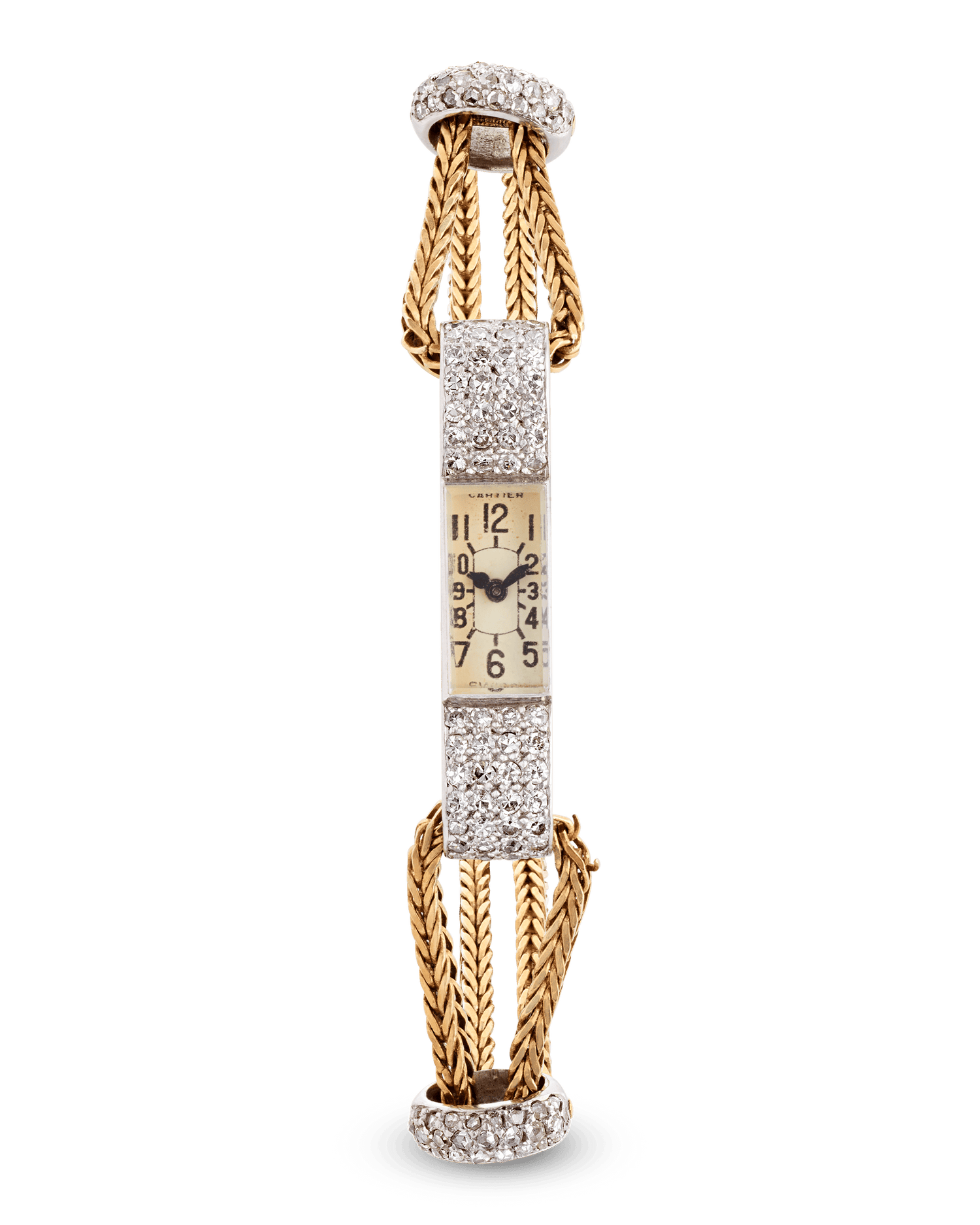 Art Deco Diamond and Gold Cartier Watch