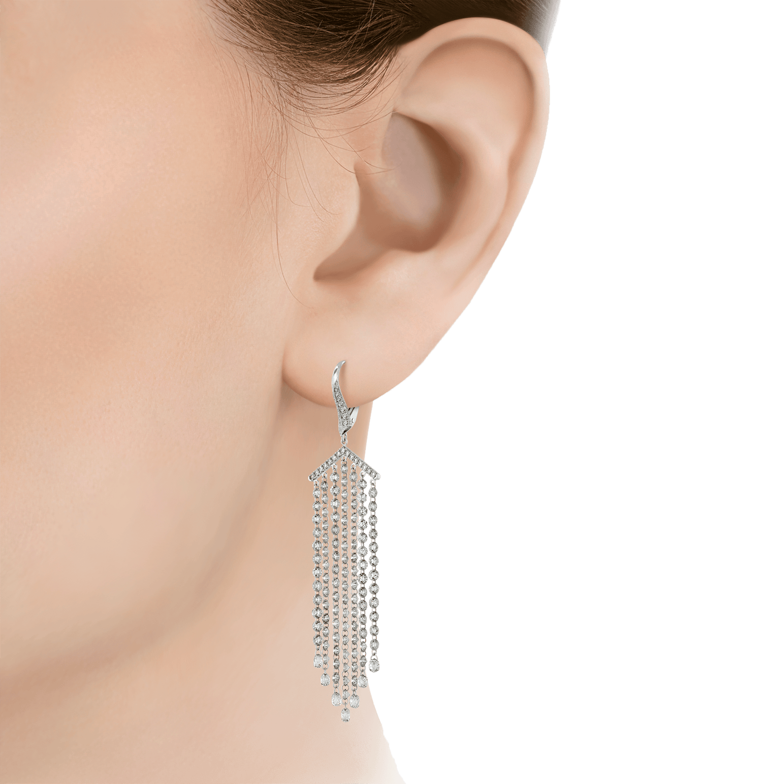 Diamond Chandelier Earrings, 9.96 Carats