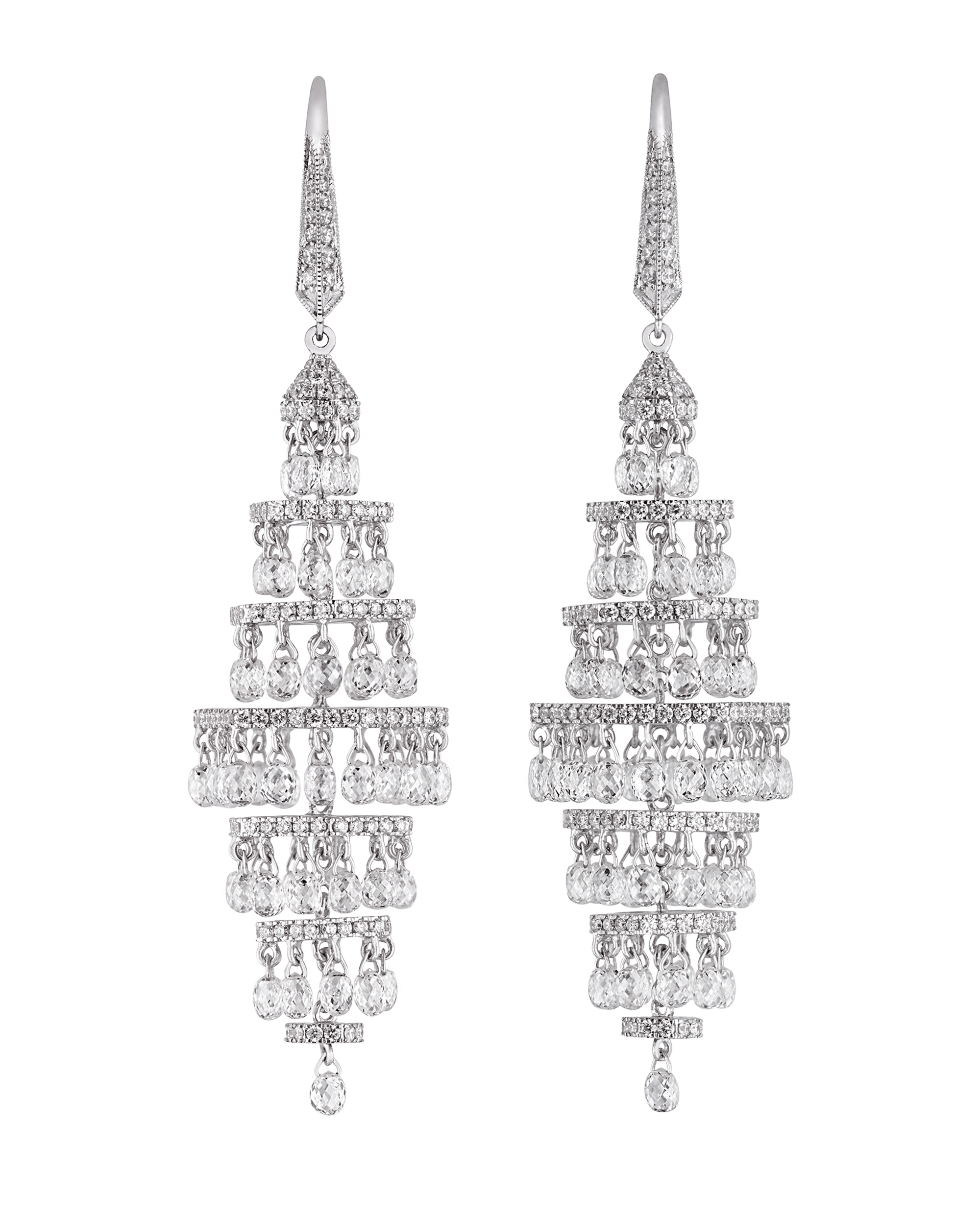 Diamond Chandelier Earrings, 15.25 Carats
