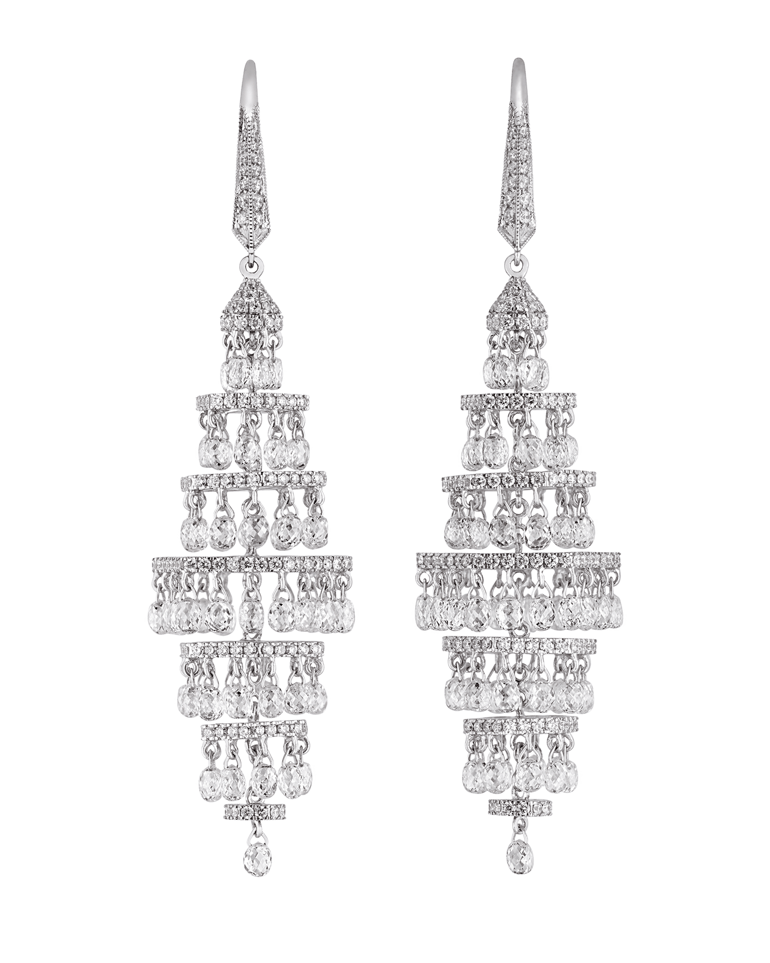 Diamond Chandelier Earrings, 15.25 Carats