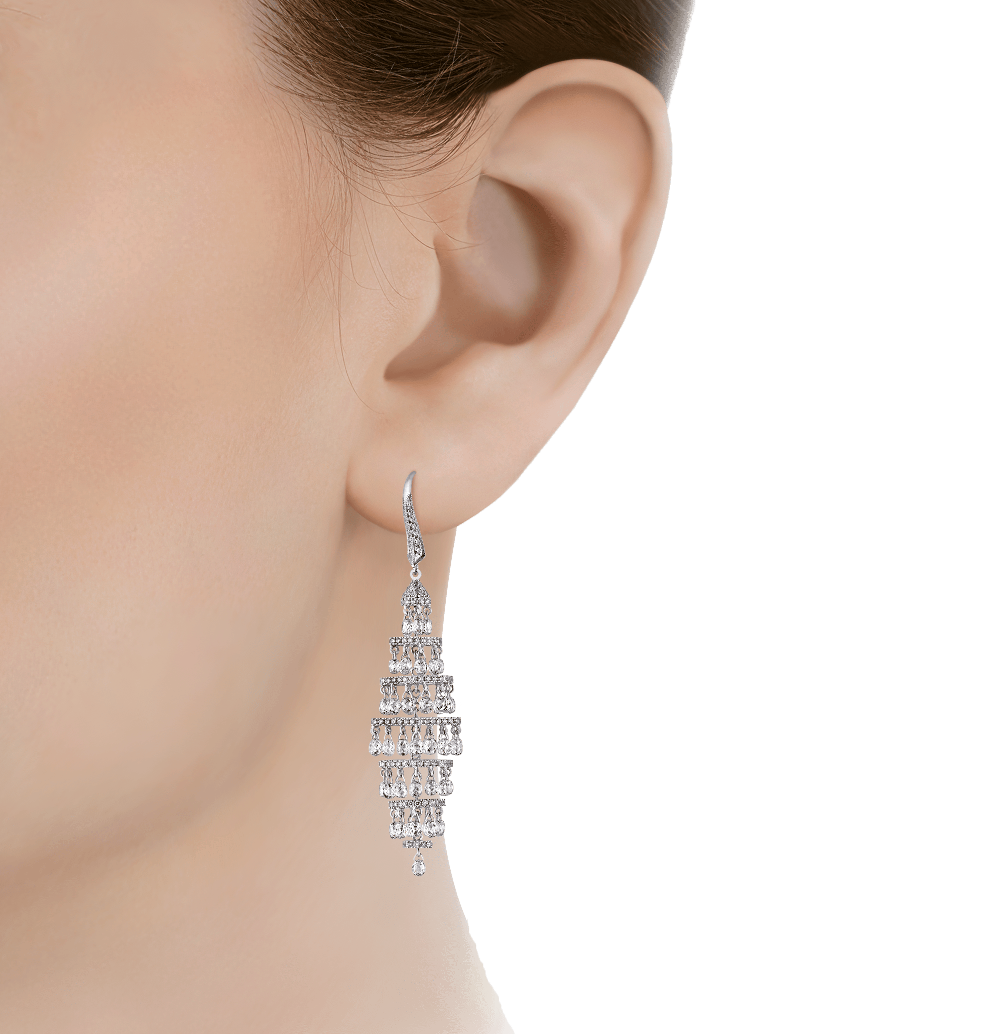 Diamond Chandelier Earrings, 15.25 Carats