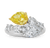 Fancy Vivid Yellow and White Diamond Bypass Ring