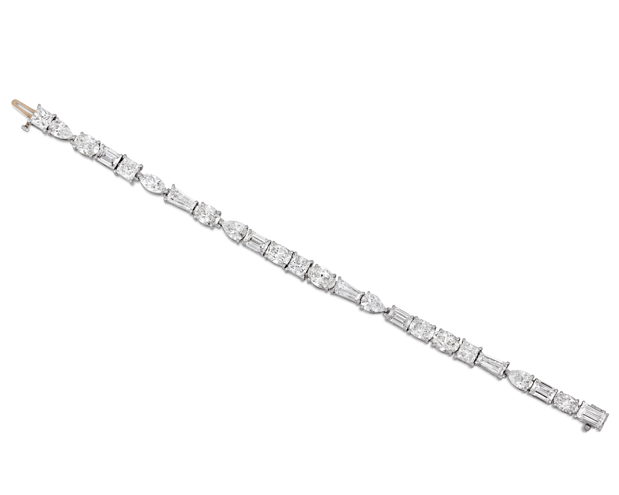 Mixed Shape Diamond Bracelet, 19.01 Carats