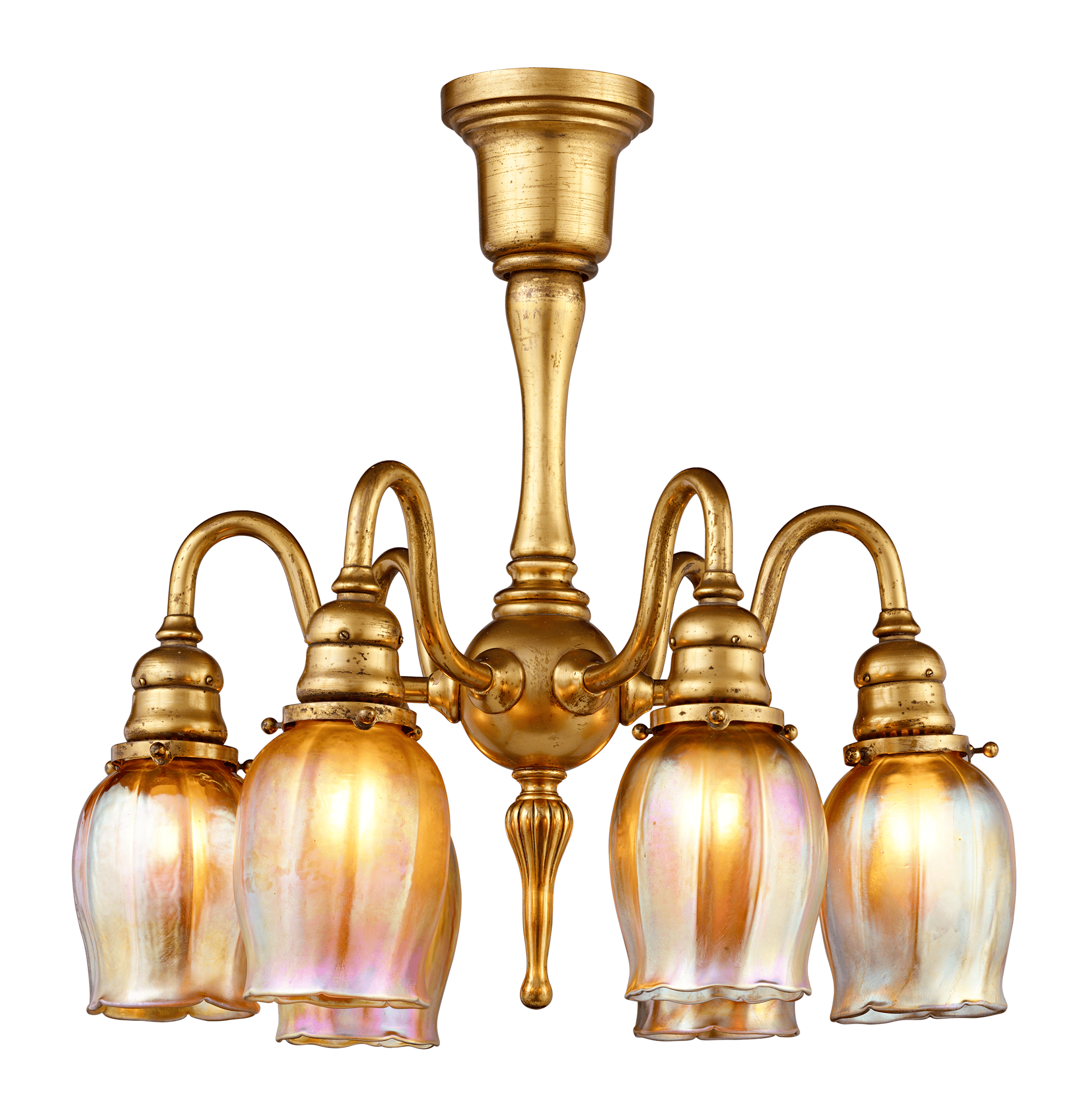 Tiffany Studios Six-Light Favrile Chandelier