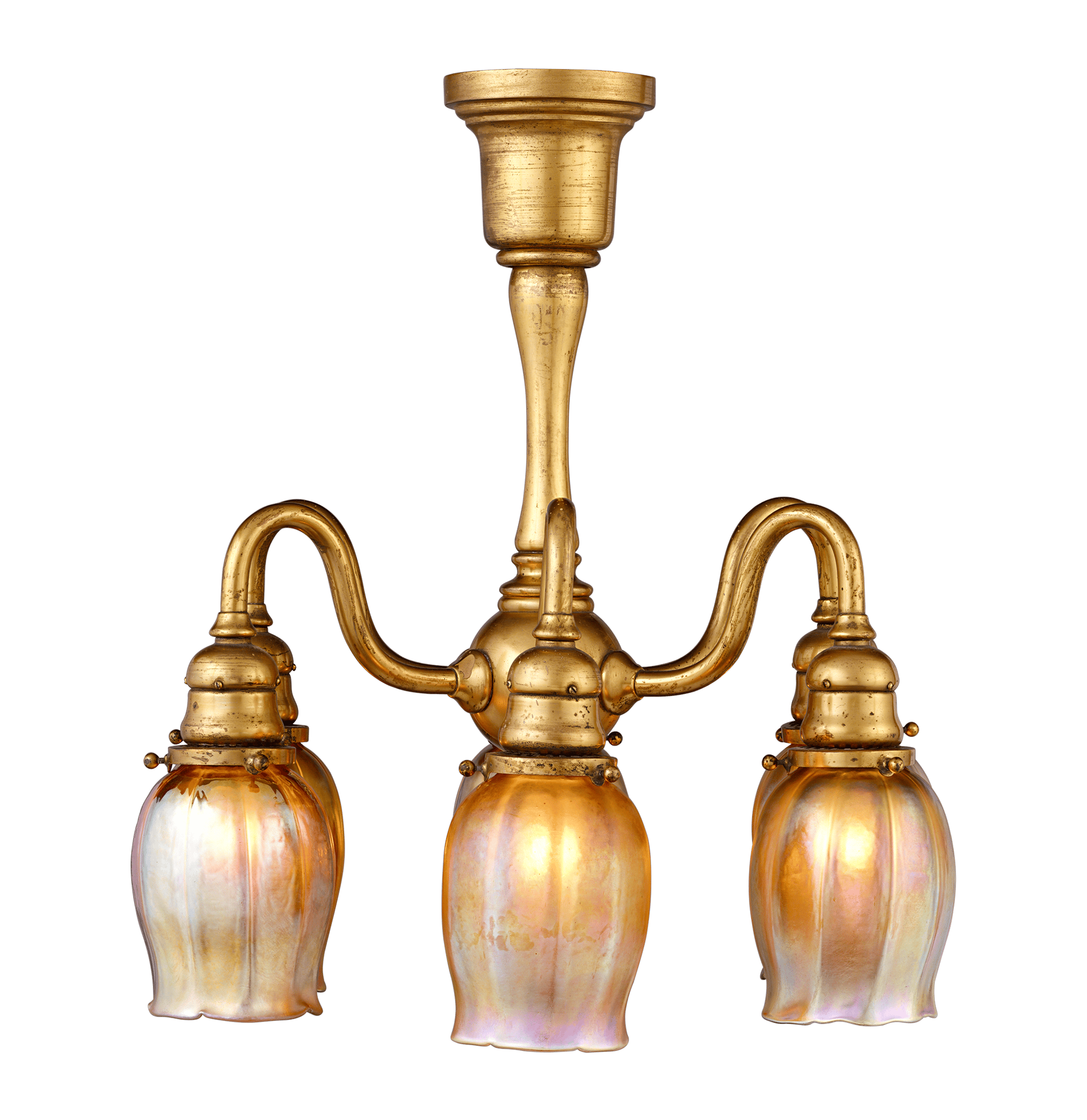 Tiffany Studios Six-Light Favrile Chandelier