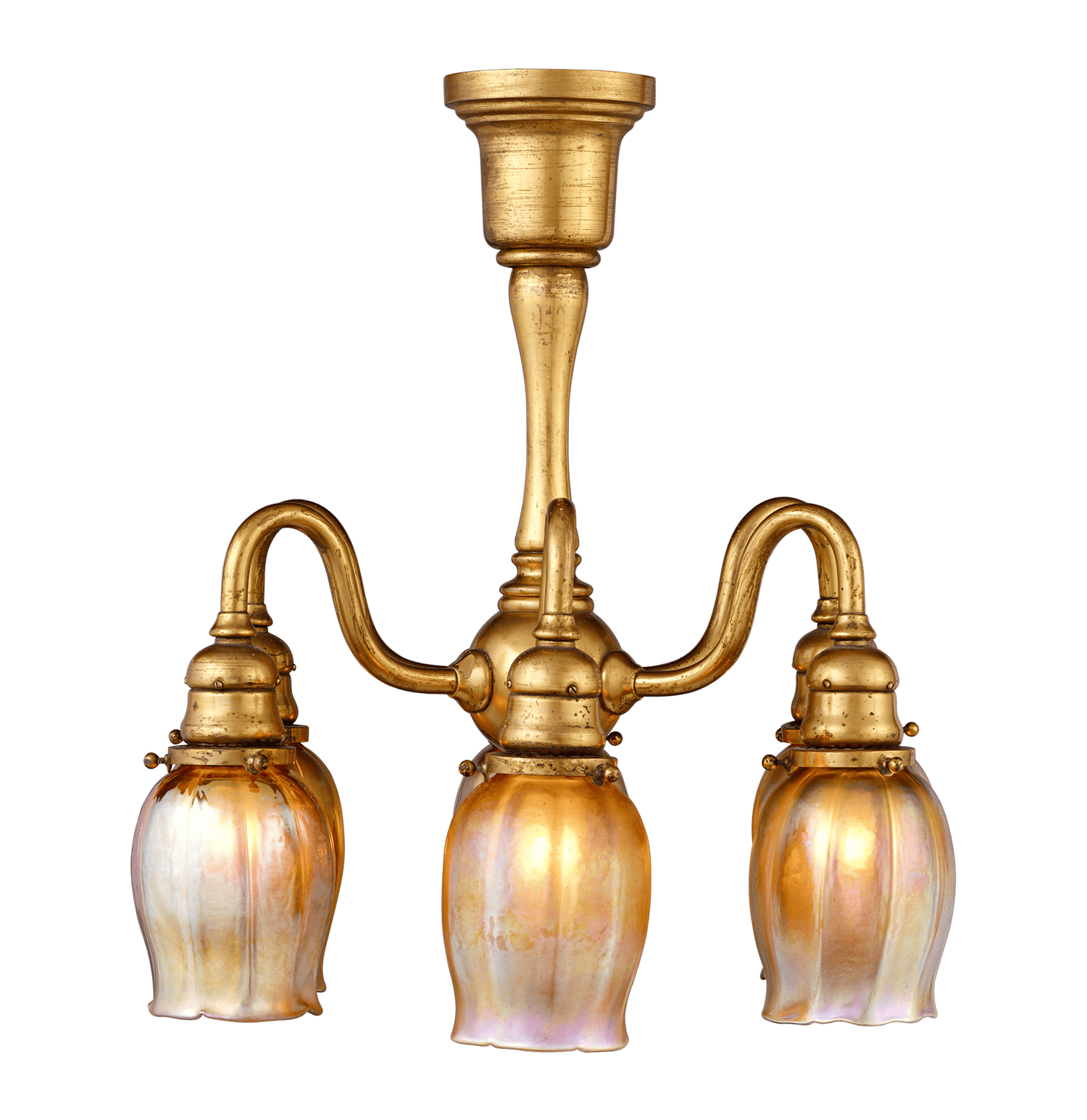 Tiffany Studios Six-Light Favrile Chandelier