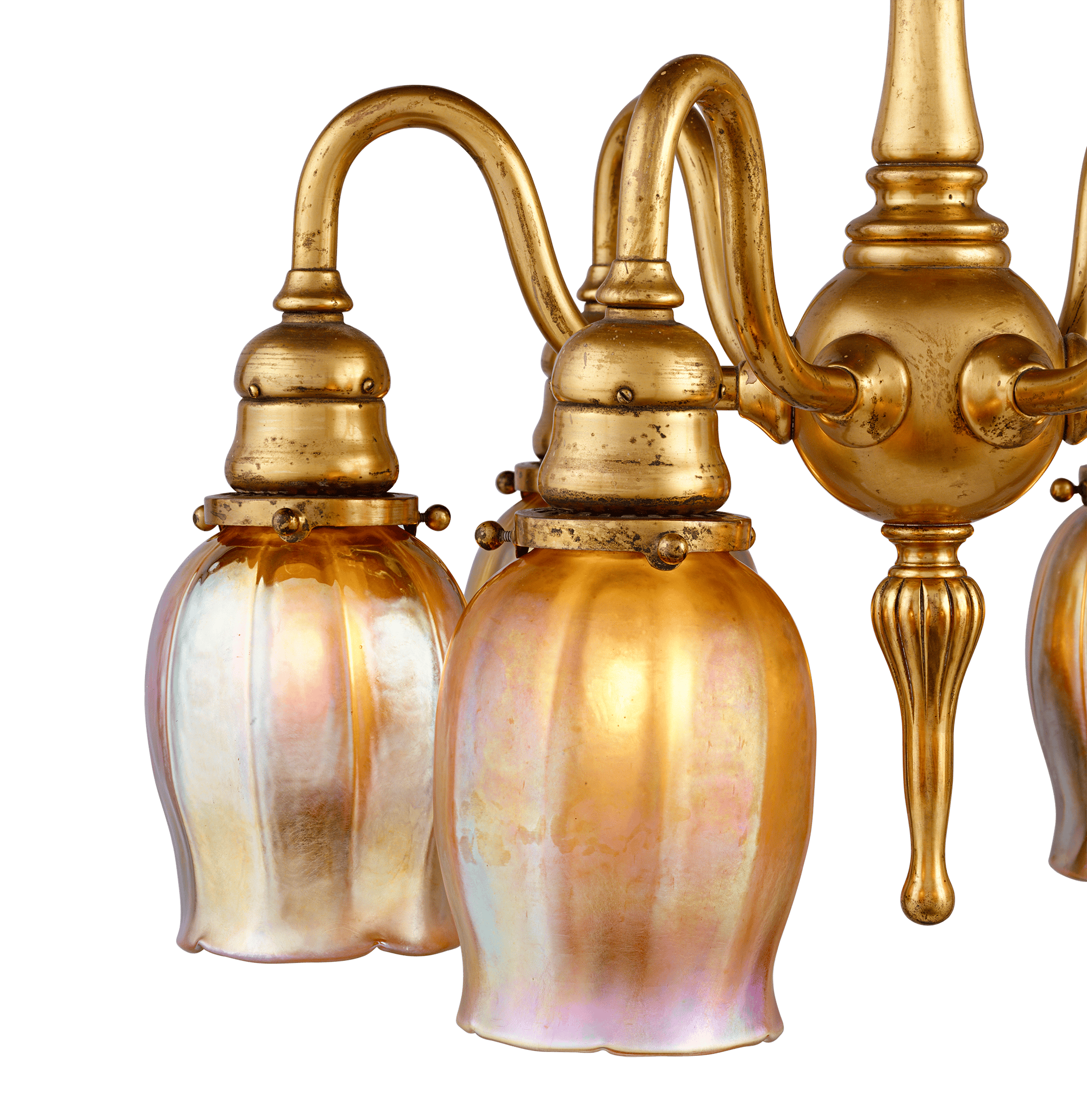 Tiffany Studios Six-Light Favrile Chandelier