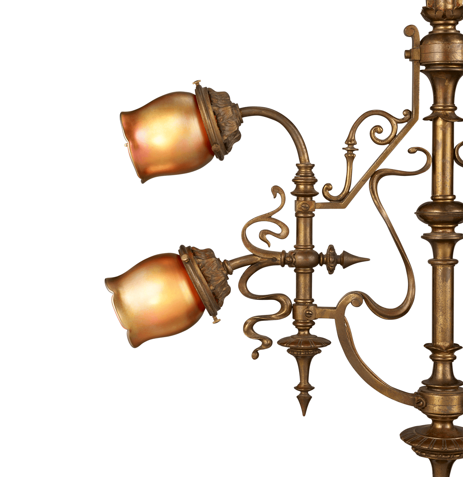 Steuben Aurene Hanging Lamp