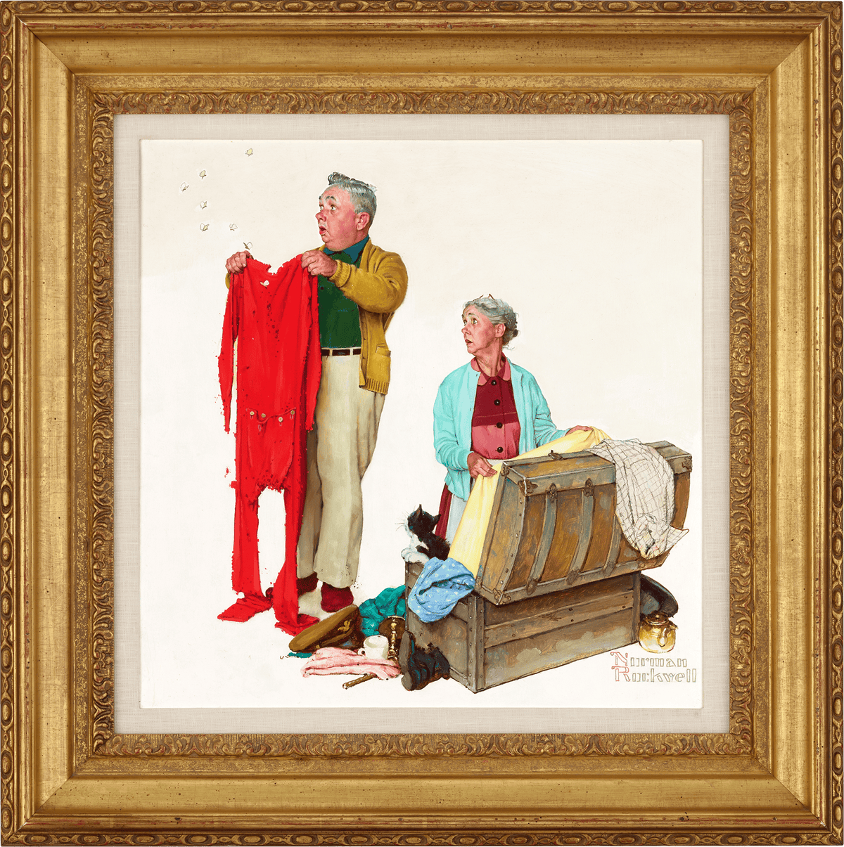 Norman Rau Tender Years: Moth Holes by Norman Rockwell | M.S. Rau