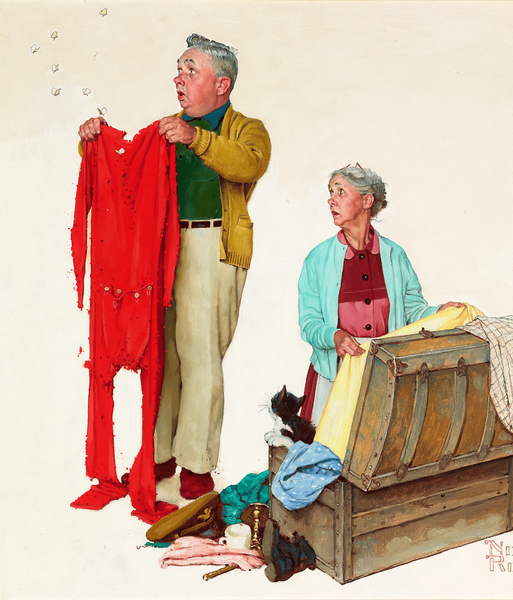 Tender Years: Moth Holes by Norman Rockwell