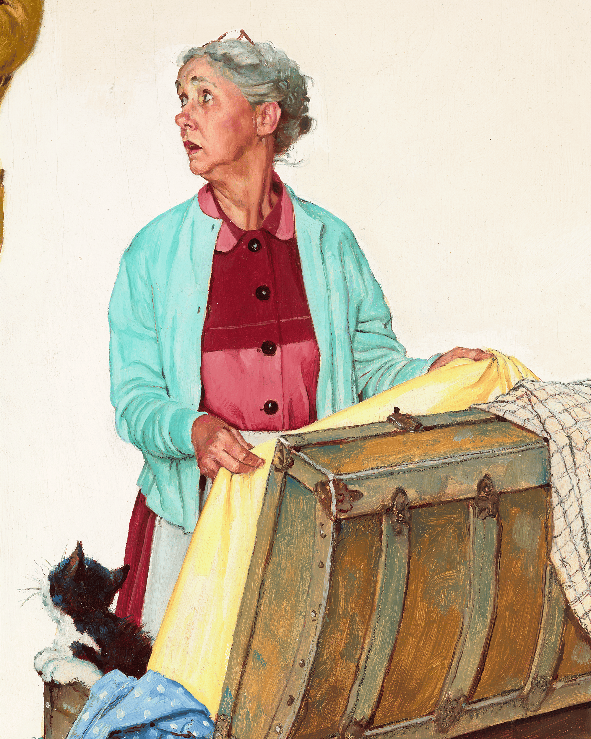 Norman Rau Tender Years: Moth Holes by Norman Rockwell | M.S. Rau