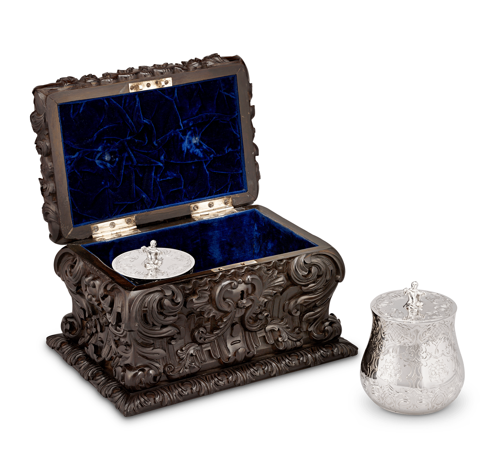 Victorian Silver Tea Caddies by Charles Thomas Fox & George Fox