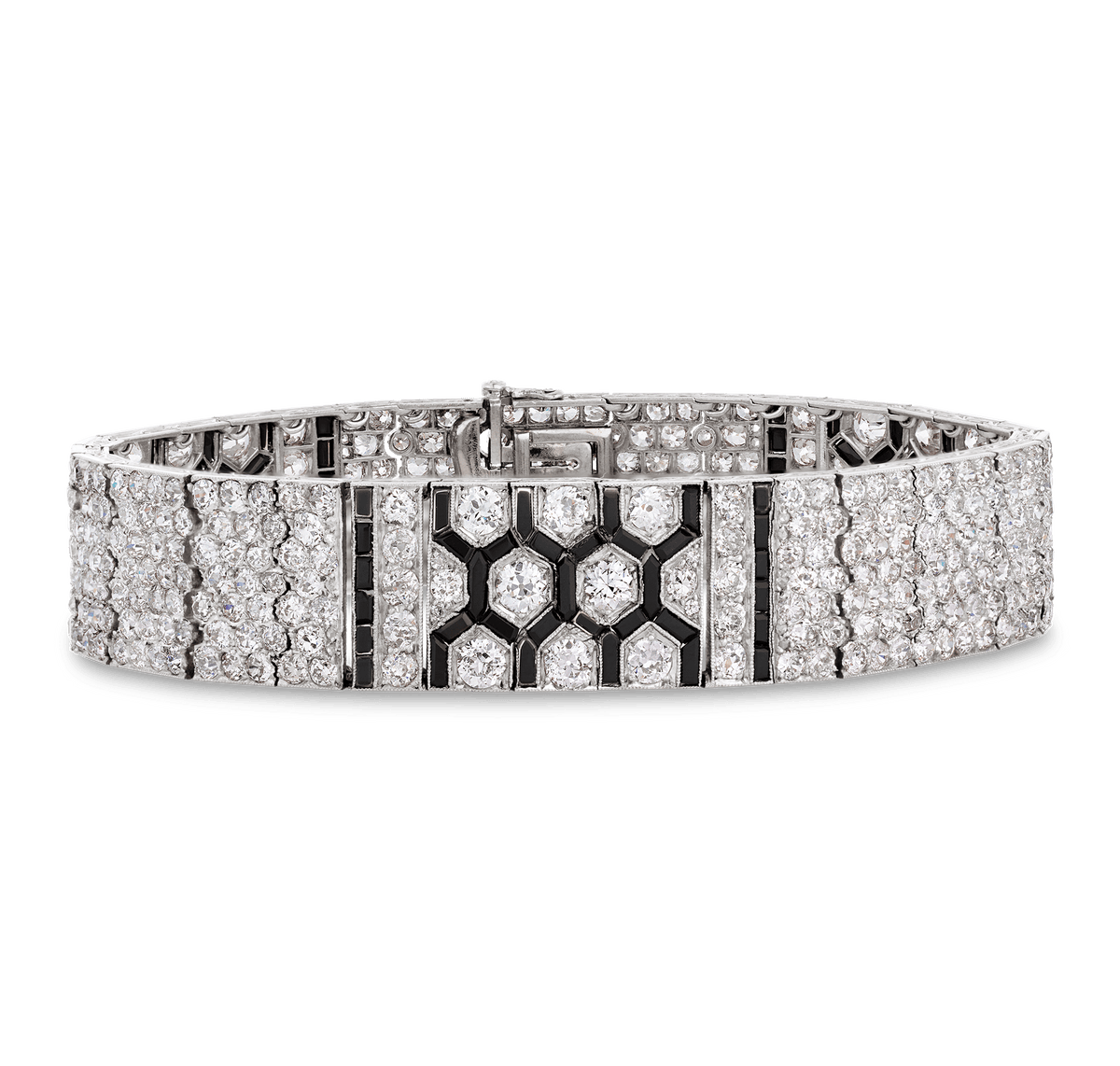 Art Deco Diamond and Onyx Bracelet