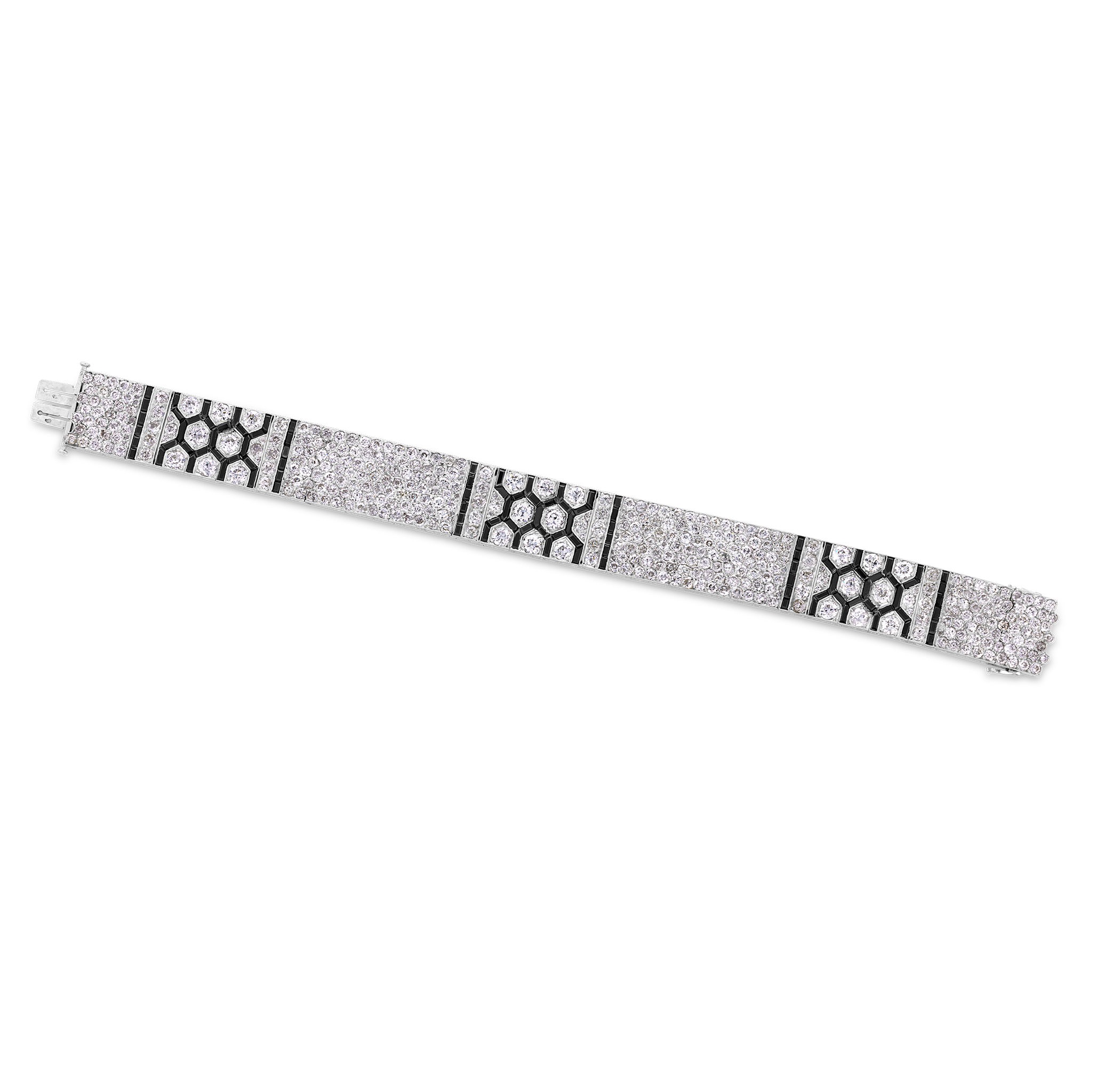 Art Deco Diamond and Onyx Bracelet