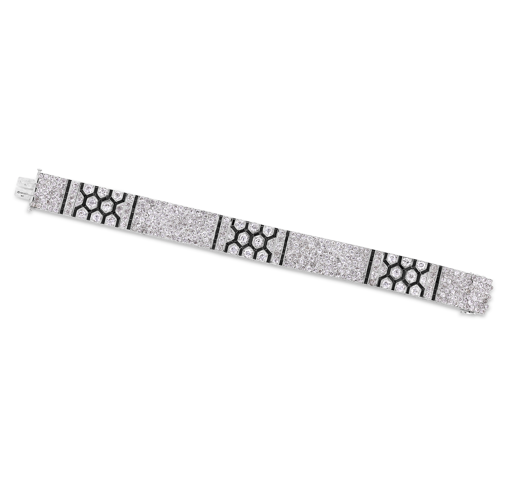 Art Deco Diamond and Onyx Bracelet