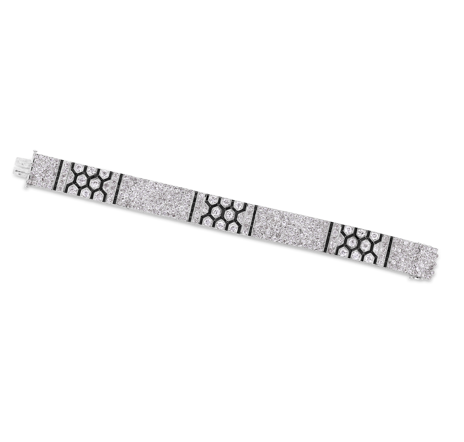 Art Deco Diamond and Onyx Bracelet
