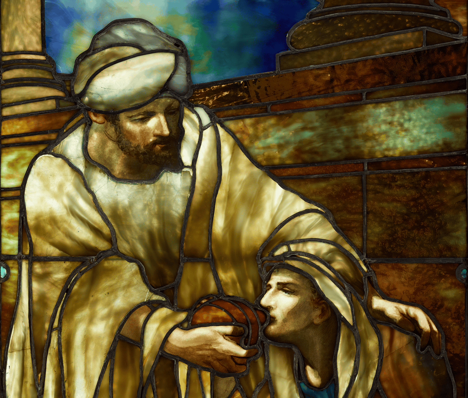 Tiffany Studios Good Neighbor Window