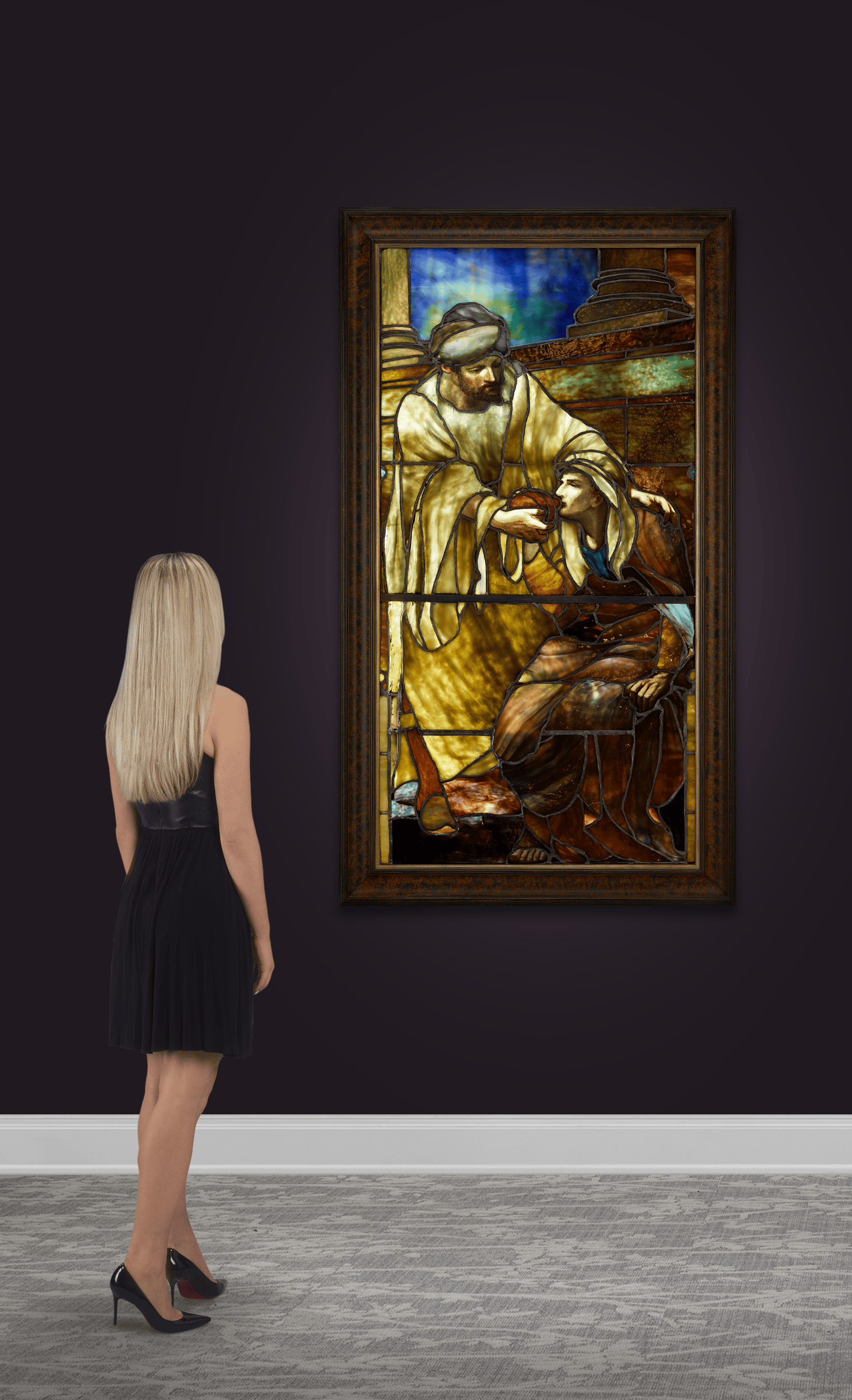 Tiffany Studios Good Neighbor Window