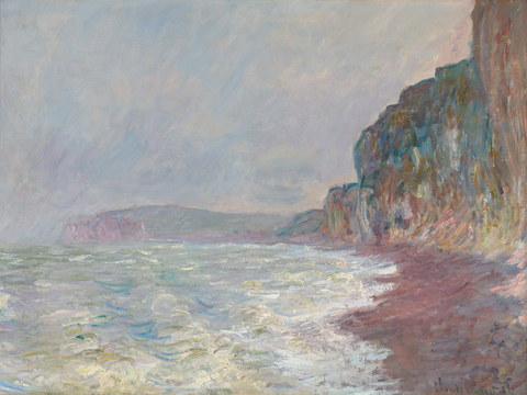 Falaises, temps gris by Claude Monet