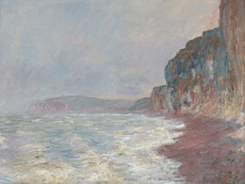 Falaises, temps gris by Claude Monet