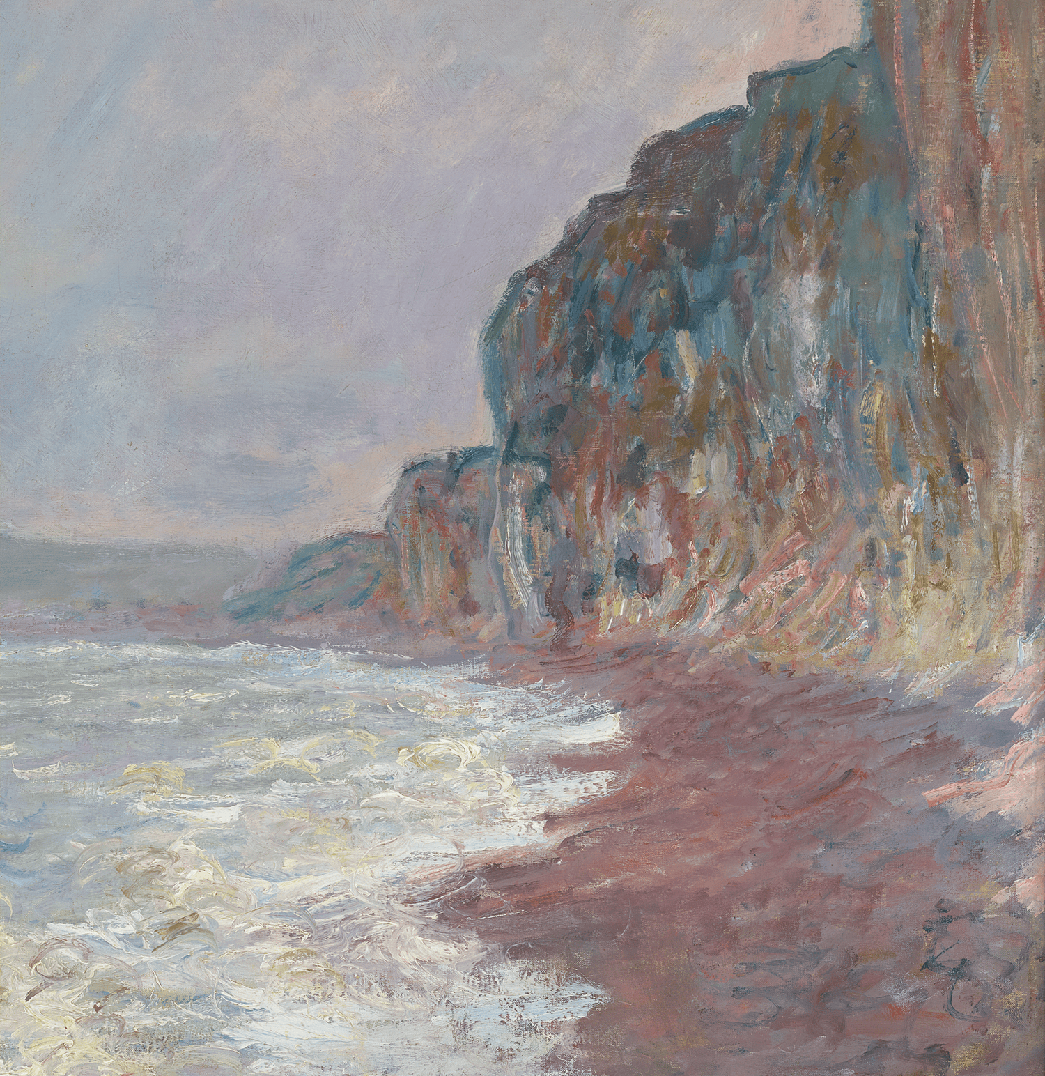 Falaises, temps gris by Claude Monet