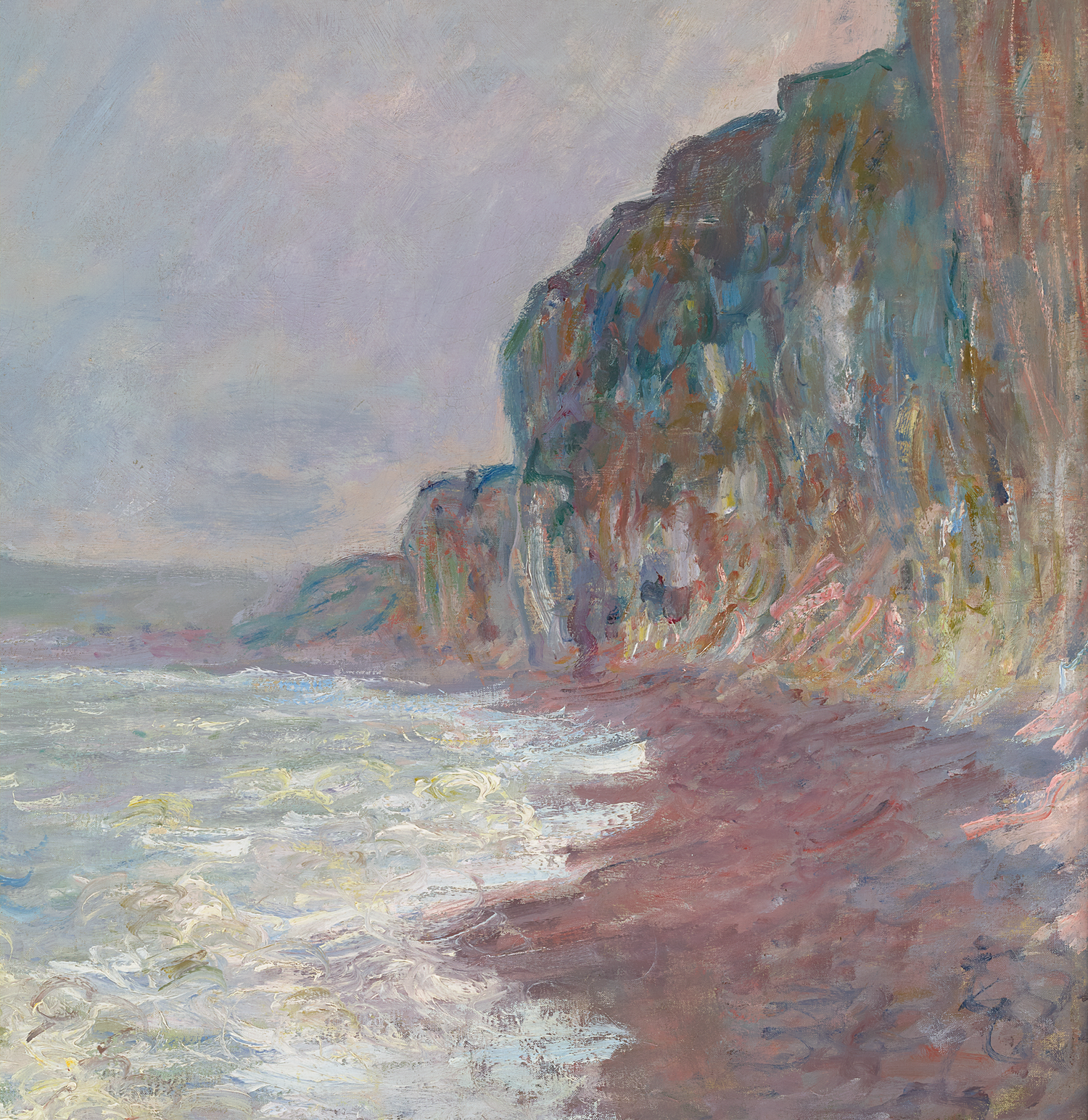 Falaises, temps gris by Claude Monet