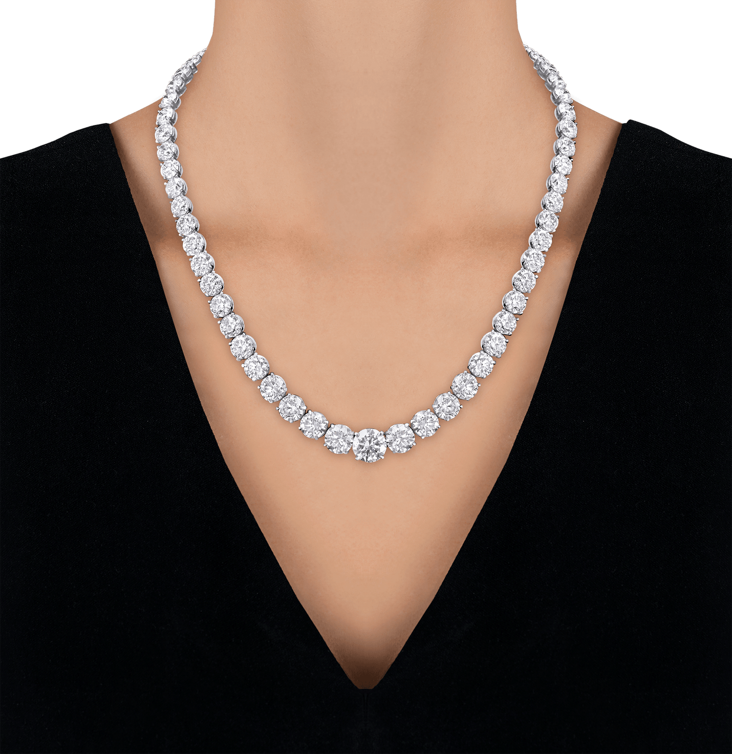 Diamond Rivière Necklace, 60.55 Carats