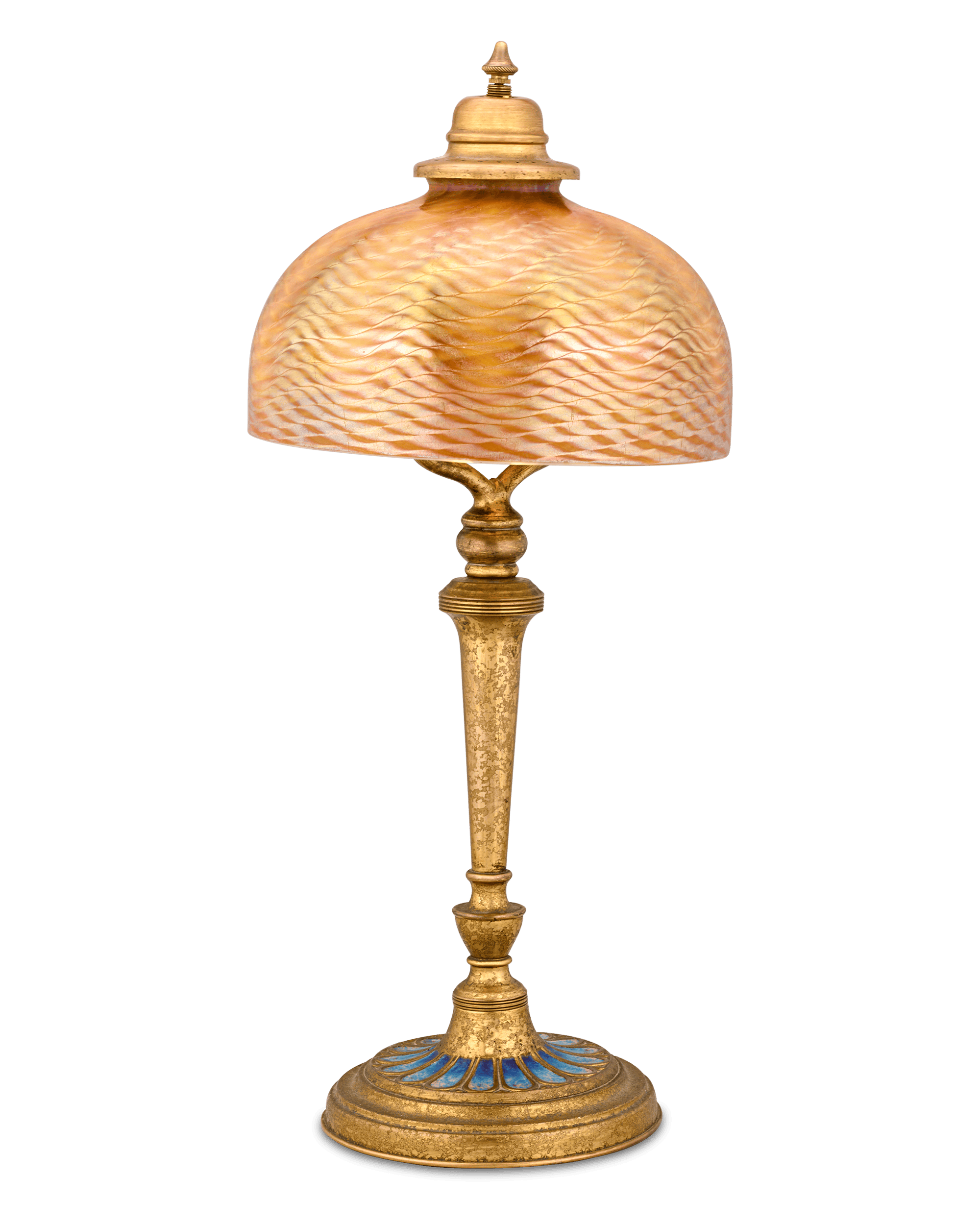 Tiffany Studios Damascene Lamp from Louis C. Tiffany's Comfort Lodge