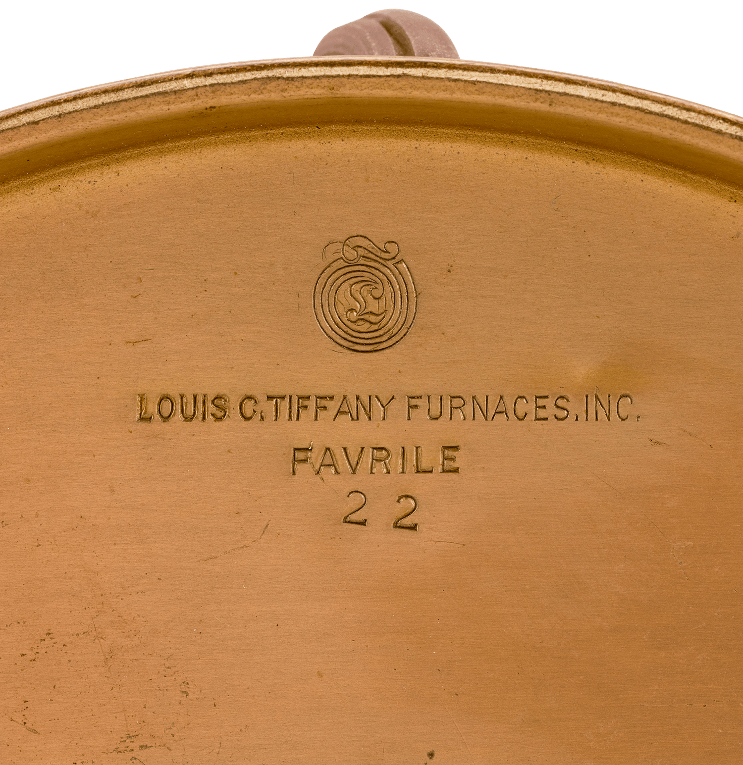 Tiffany Studios Damascene Lamp from Louis C. Tiffany's Comfort Lodge