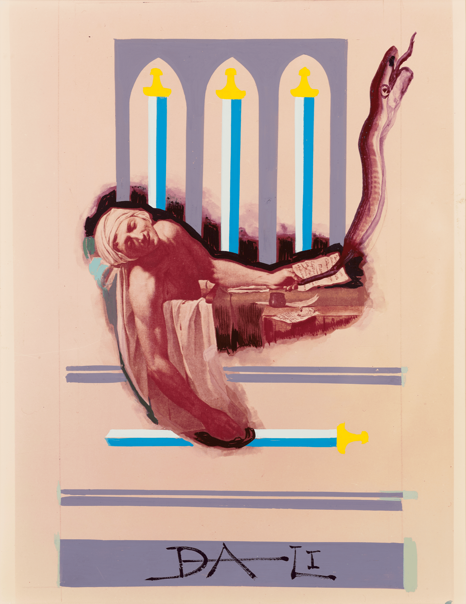 Four of Swords by Salvador Dalí