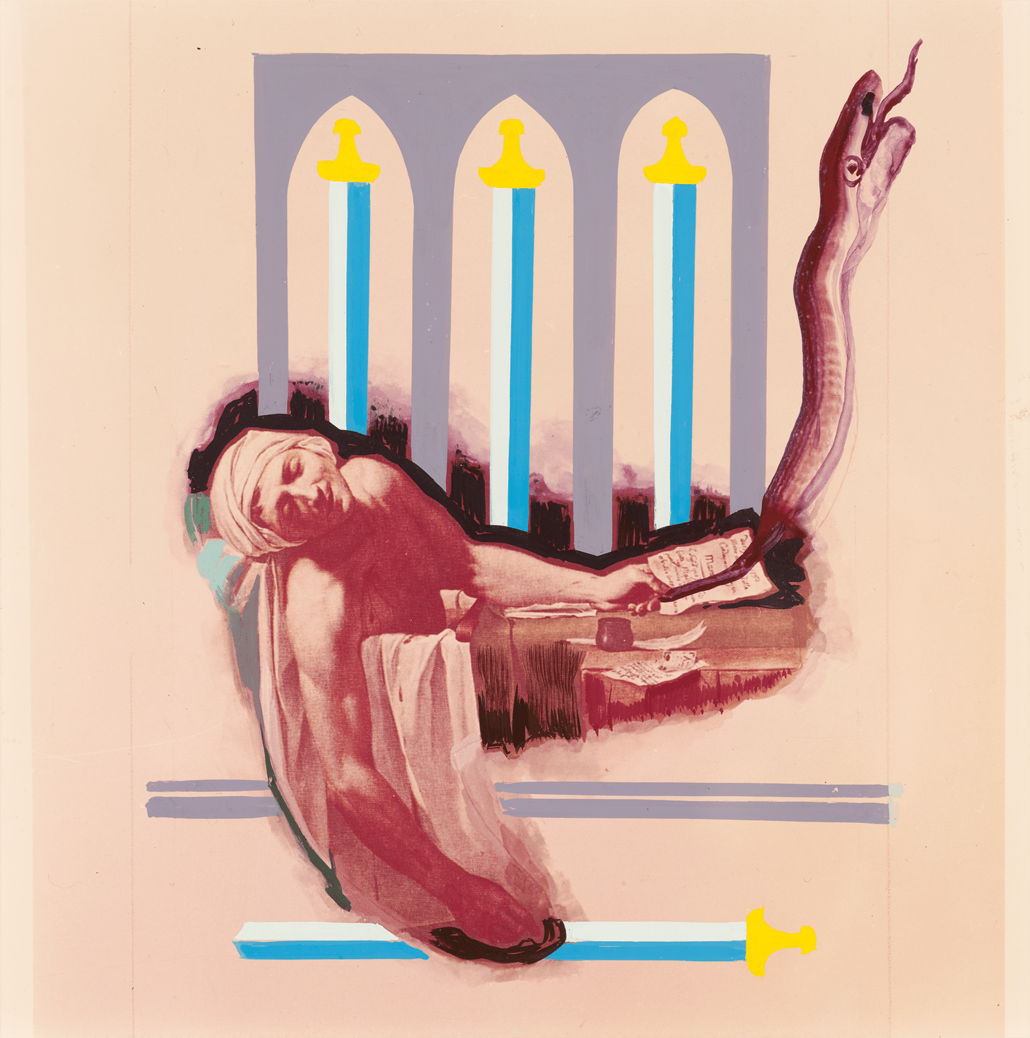 Four of Swords by Salvador Dalí