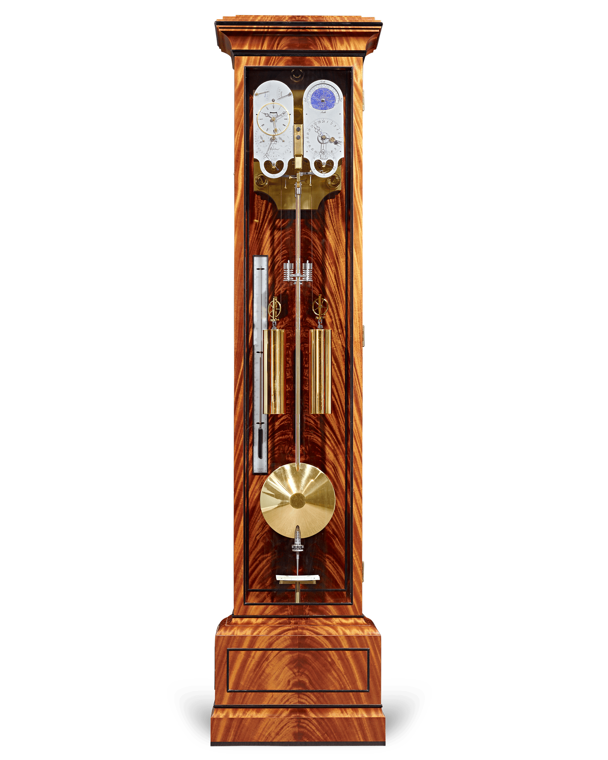 Double Pendulum Clock with Planisphere and Wandering Moon by David Walter
