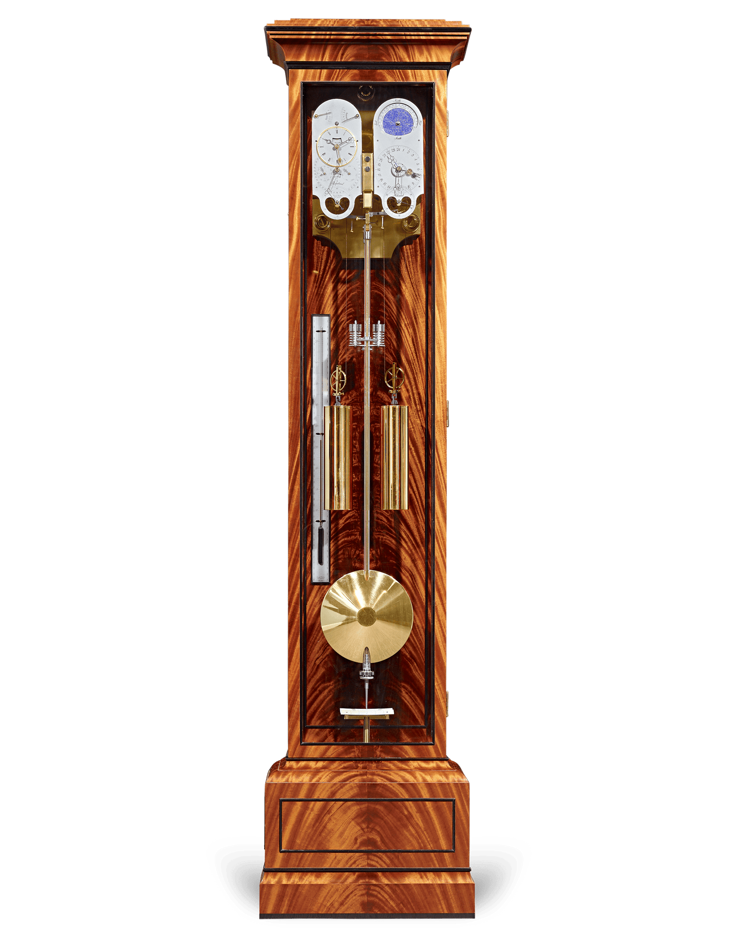 Double Pendulum Clock with Planisphere and Wandering Moon by David Walter