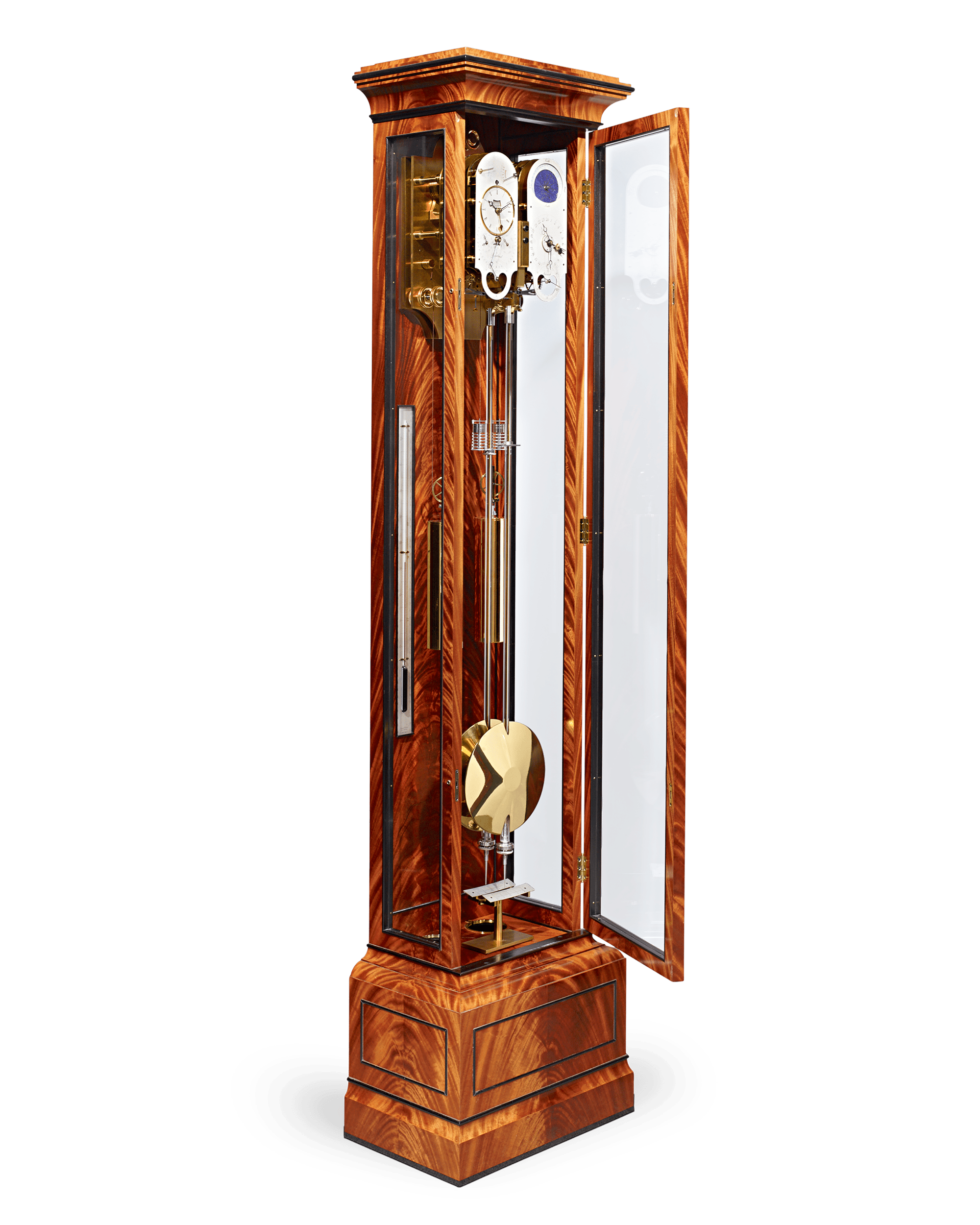 Double Pendulum Clock with Planisphere and Wandering Moon by David Walter