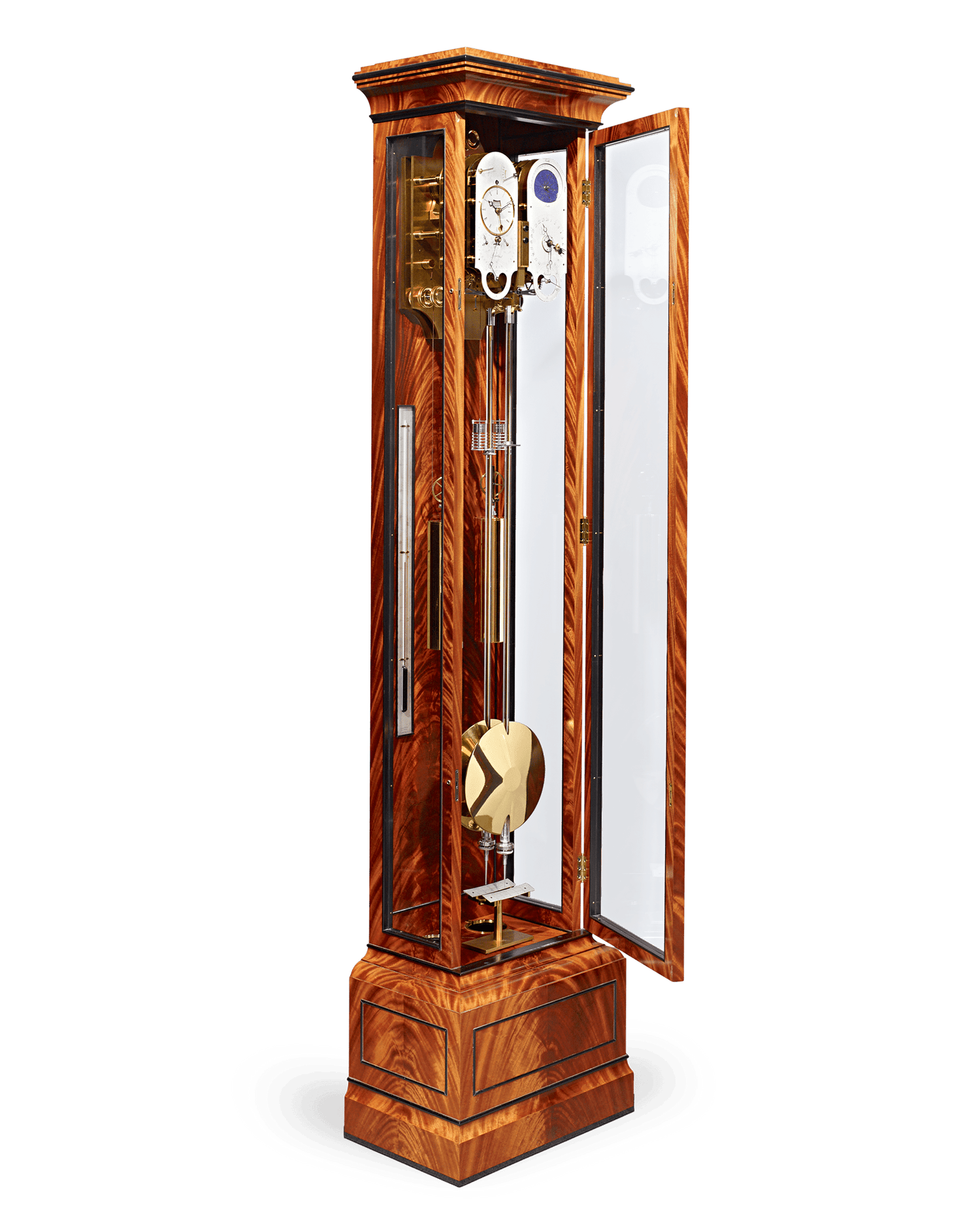 Double Pendulum Clock with Planisphere and Wandering Moon by David Walter