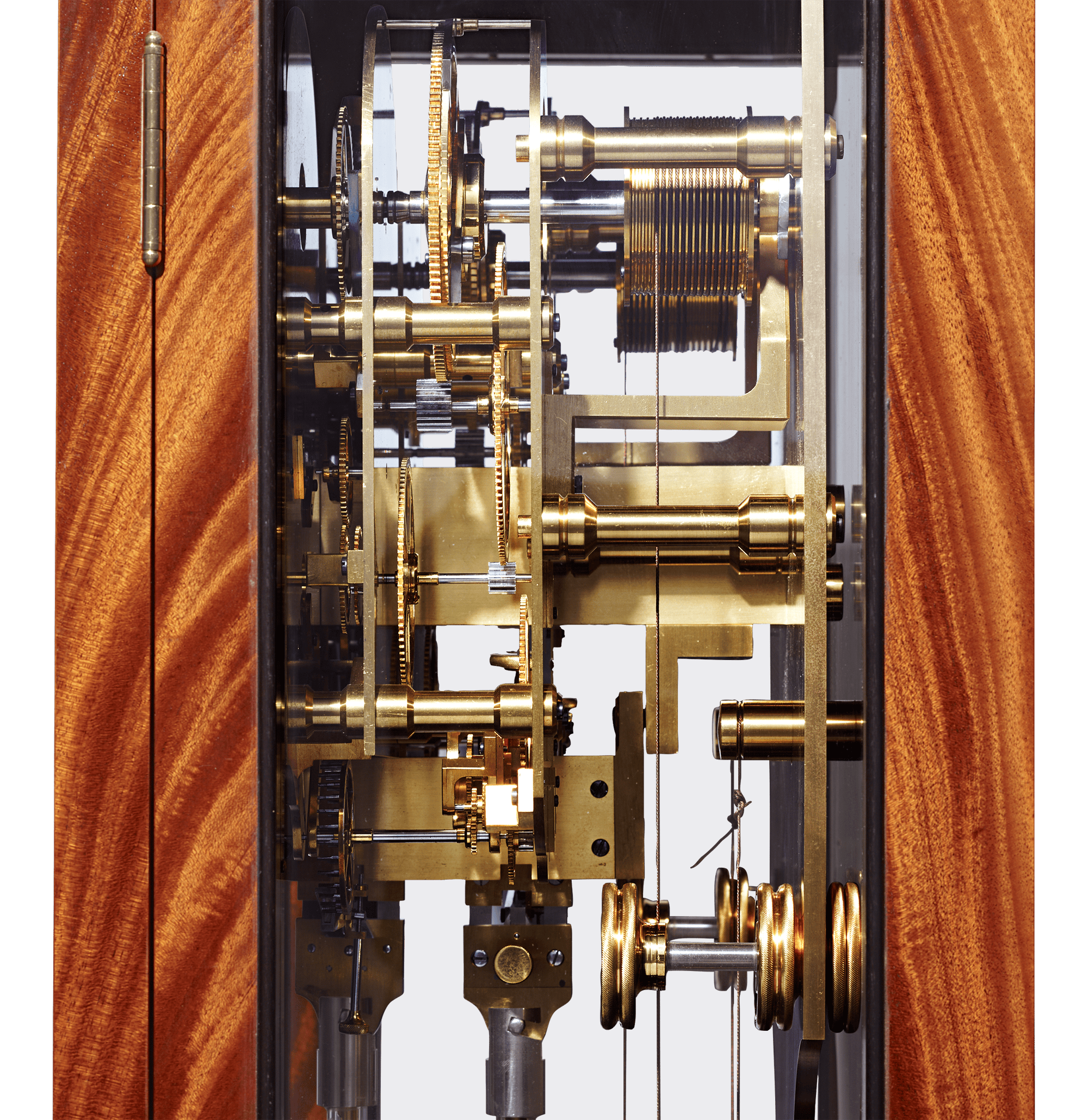 Double Pendulum Clock with Planisphere and Wandering Moon by David Walter