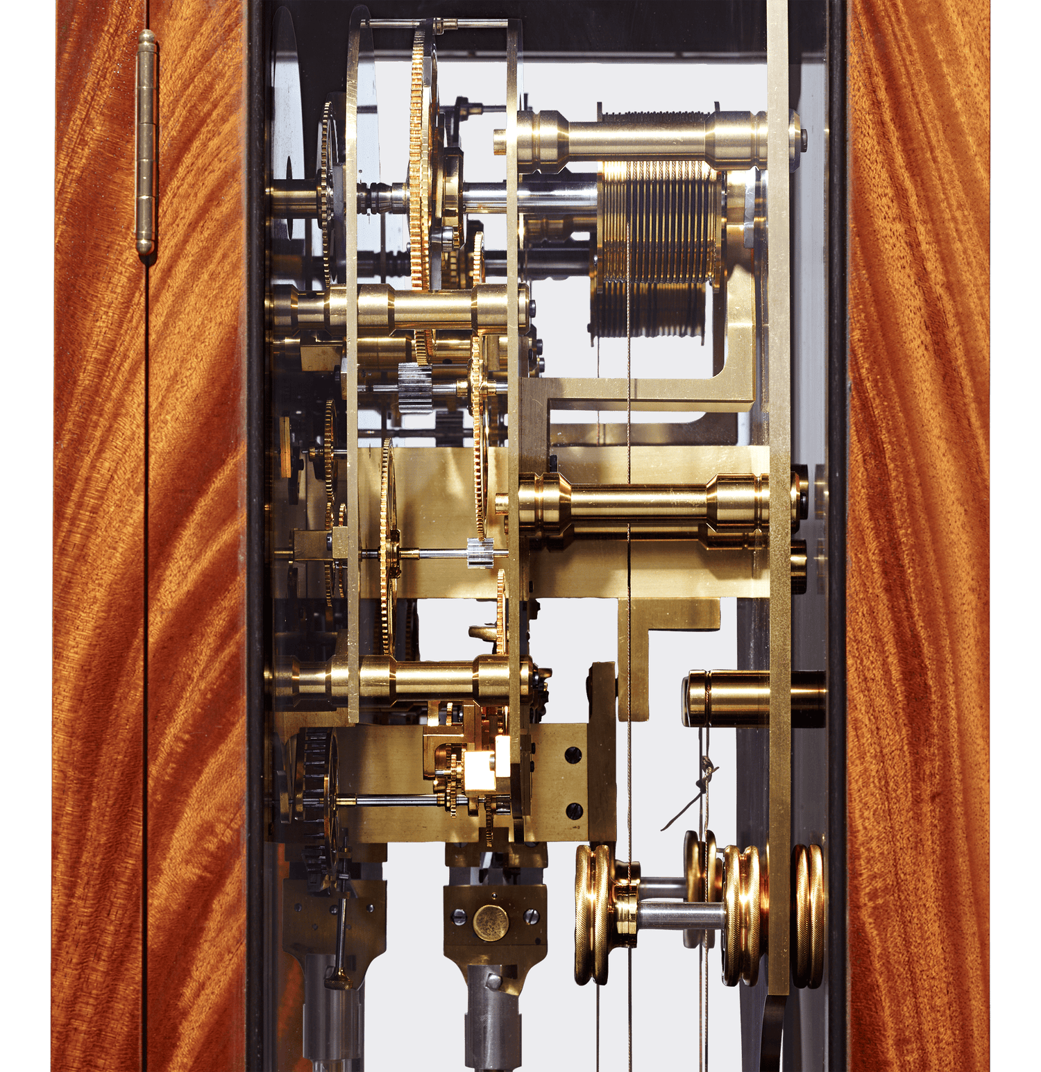 Double Pendulum Clock with Planisphere and Wandering Moon by David Walter