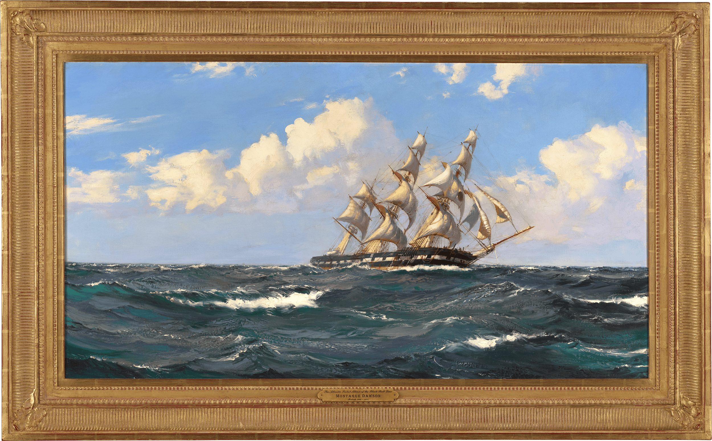 The Atlantic Packet Albion of the Black Ball Line by Montague Dawson