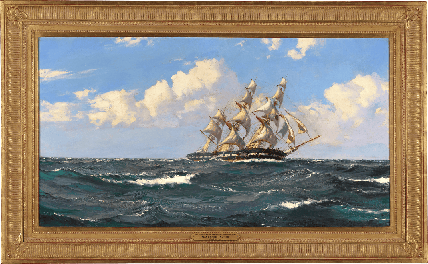 The Atlantic Packet Albion of the Black Ball Line by Montague Dawson