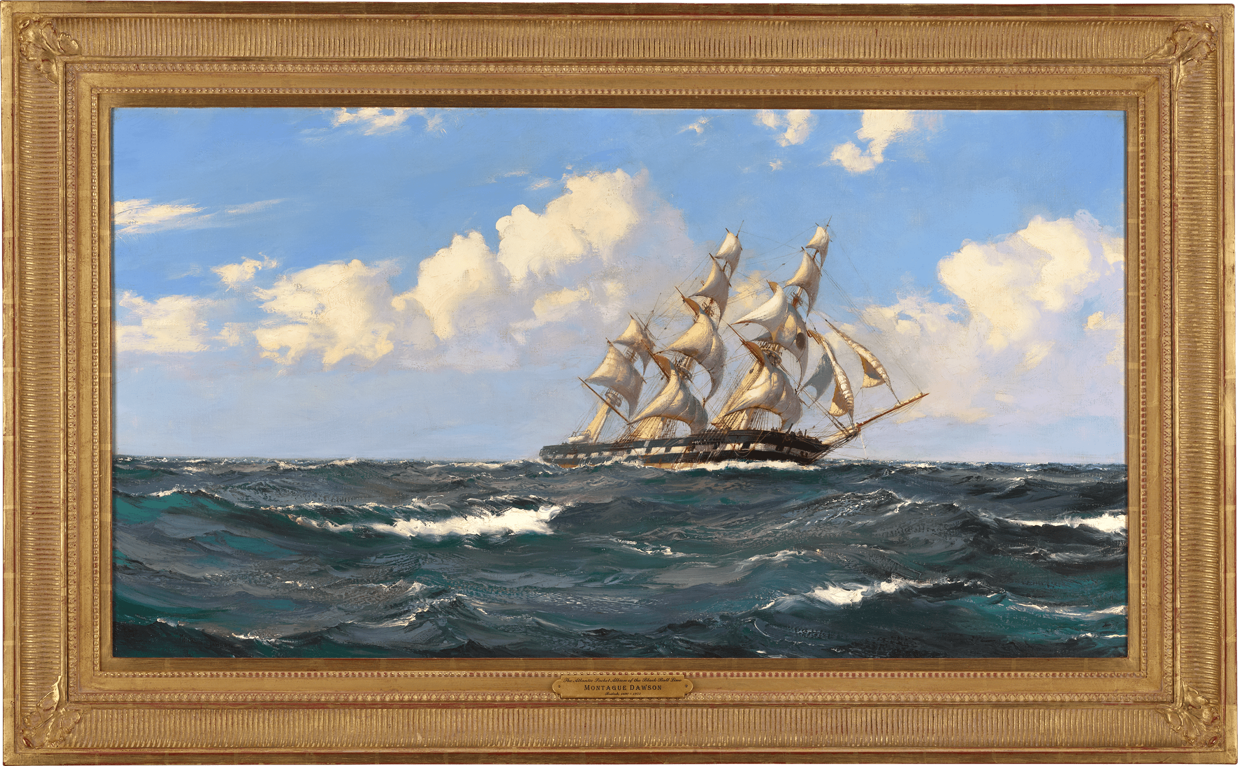 The Atlantic Packet Albion of the Black Ball Line by Montague Dawson