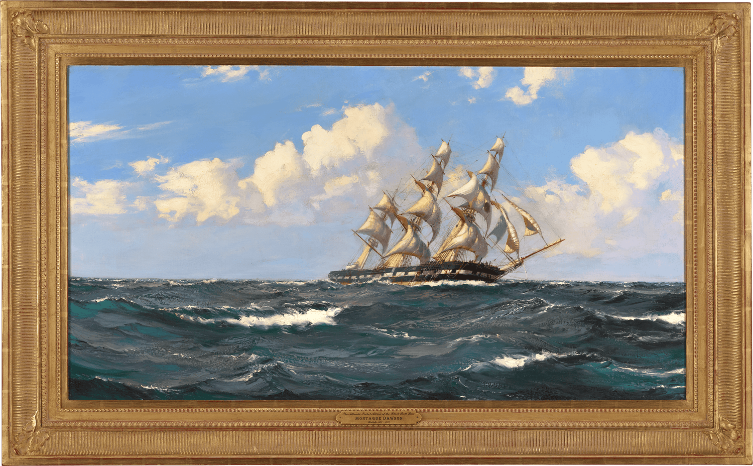 The Atlantic Packet Albion of the Black Ball Line by Montague Dawson