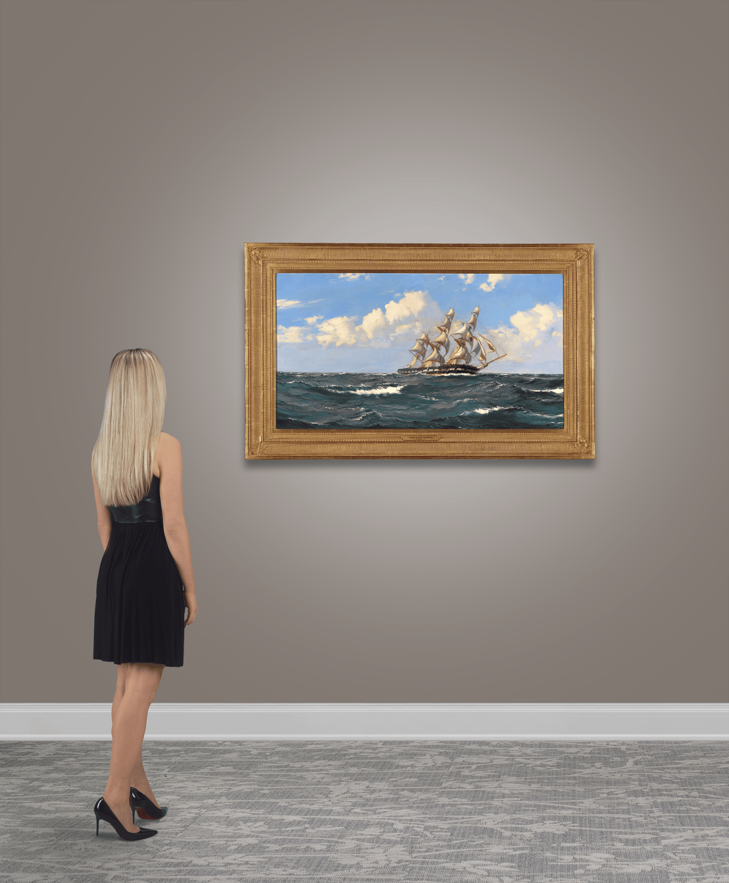 The Atlantic Packet Albion of the Black Ball Line by Montague Dawson